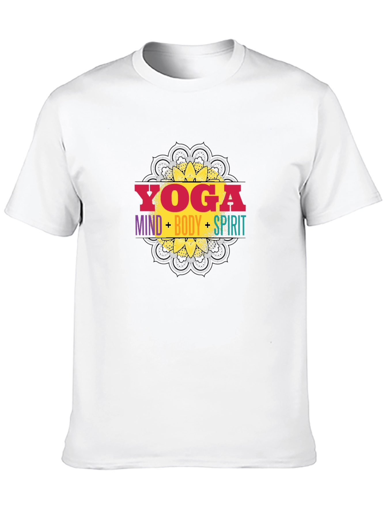 Yoga Mind Body Spirit Black T-Shirt