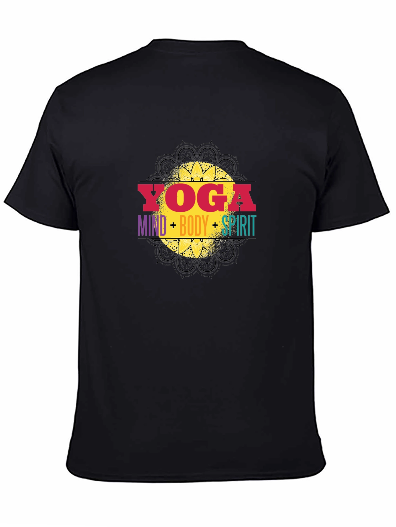Yoga Mind Body Spirit Black T-Shirt