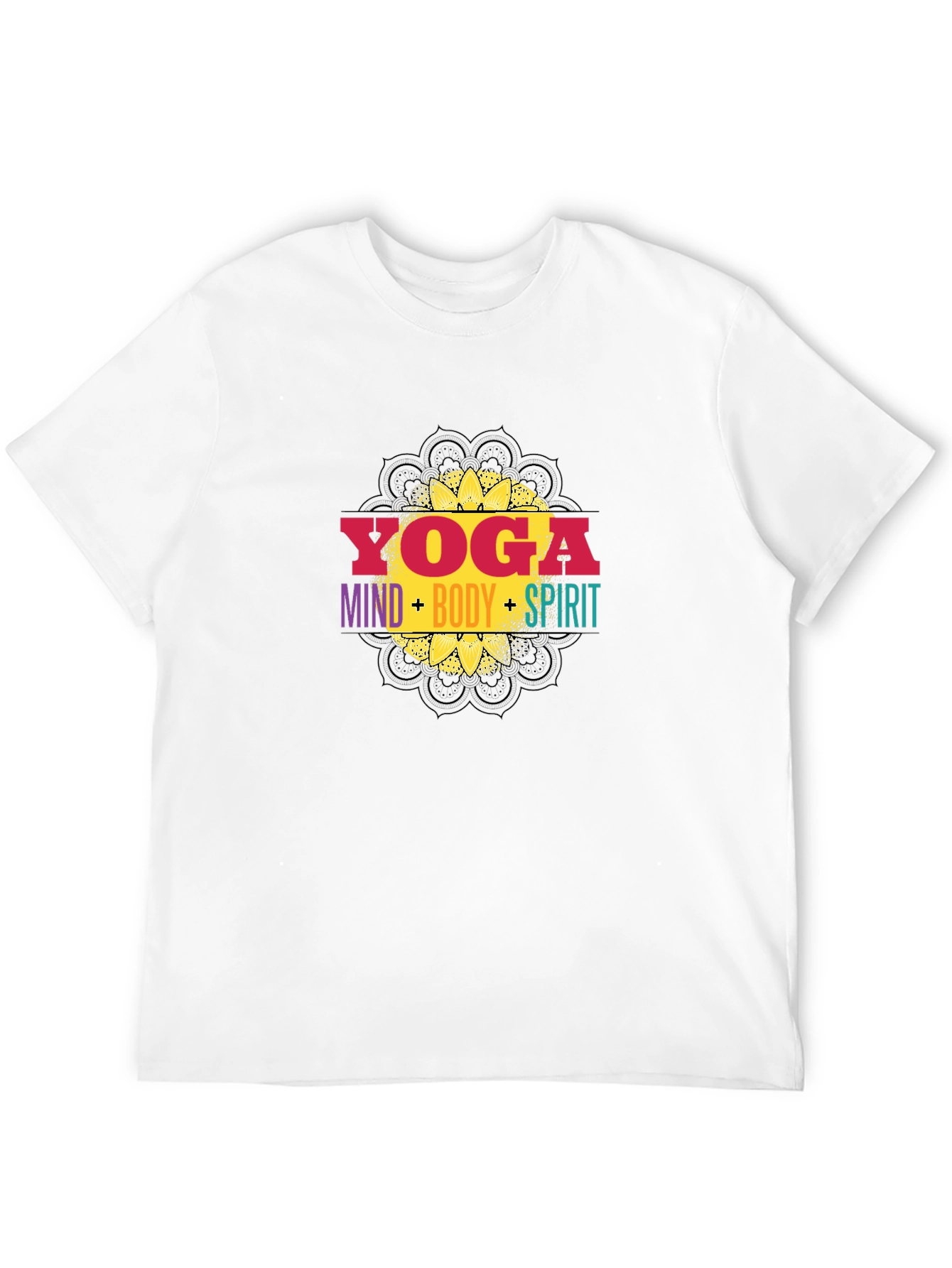 Yoga Mind Body Spirit Black T-Shirt