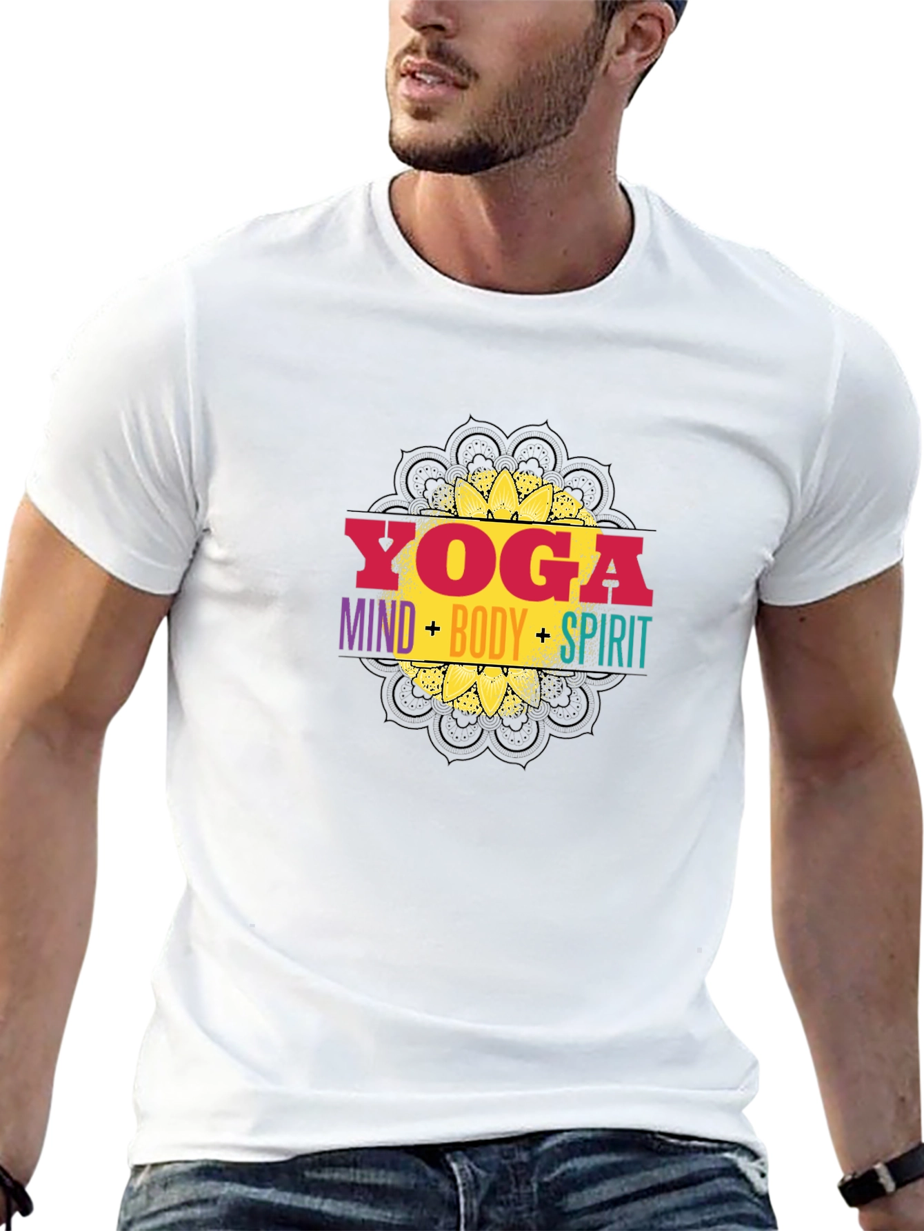 Yoga Mind Body Spirit Black T-Shirt