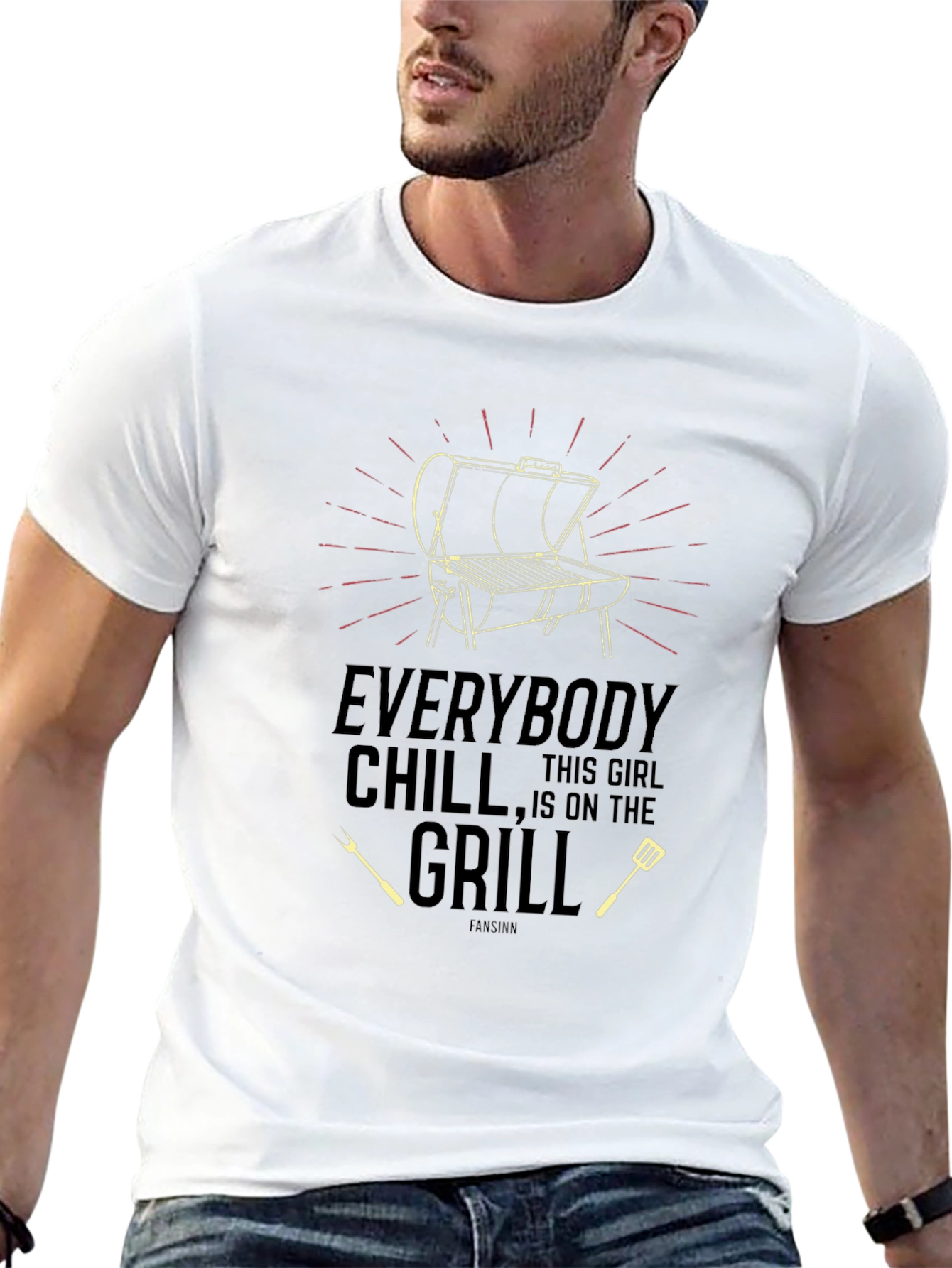 Everybody Chill Grill Graphic T-Shirt