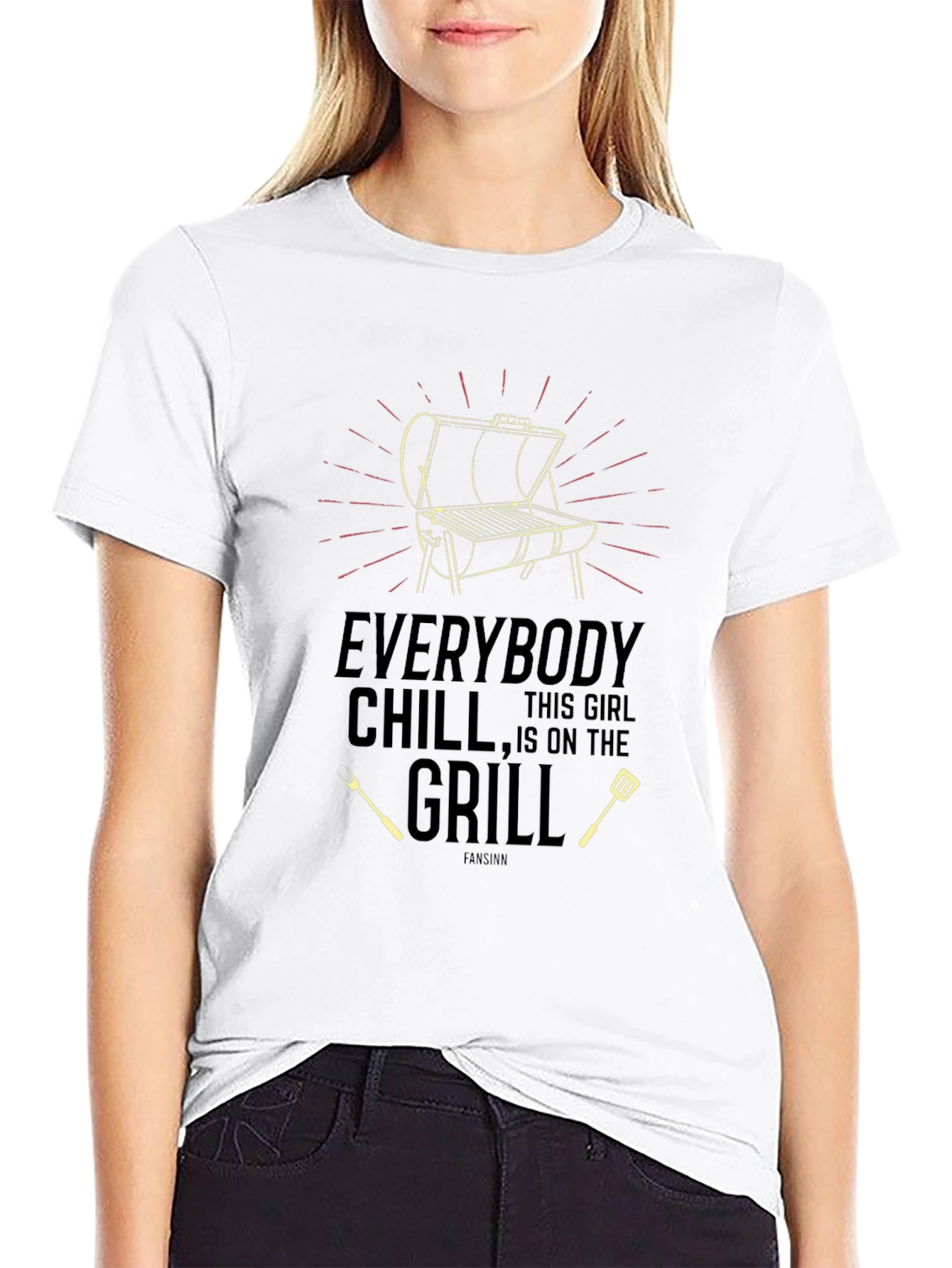 Everybody Chill Grill Graphic T-Shirt