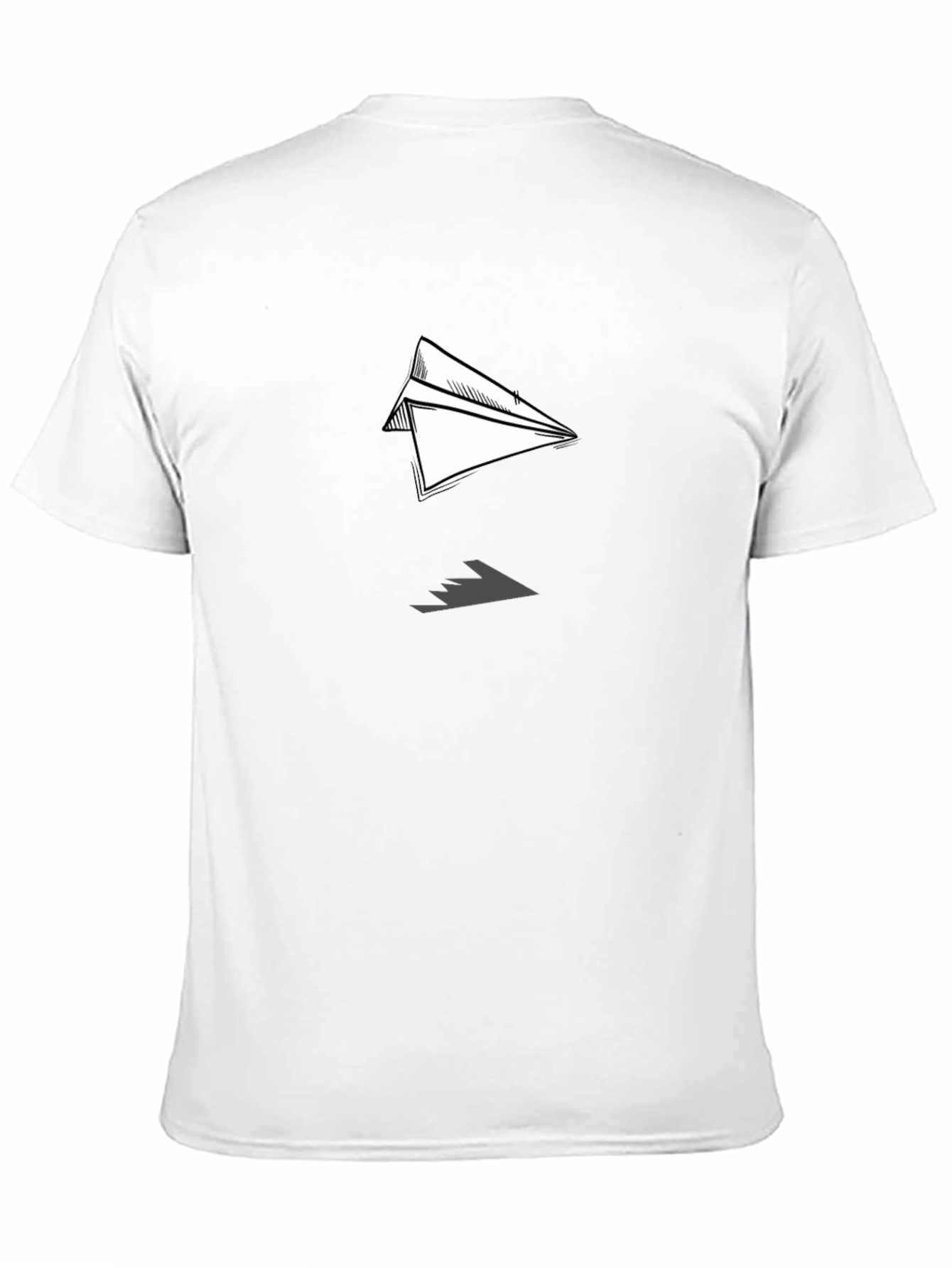 Paper Airplane Graphic Black T-Shirt