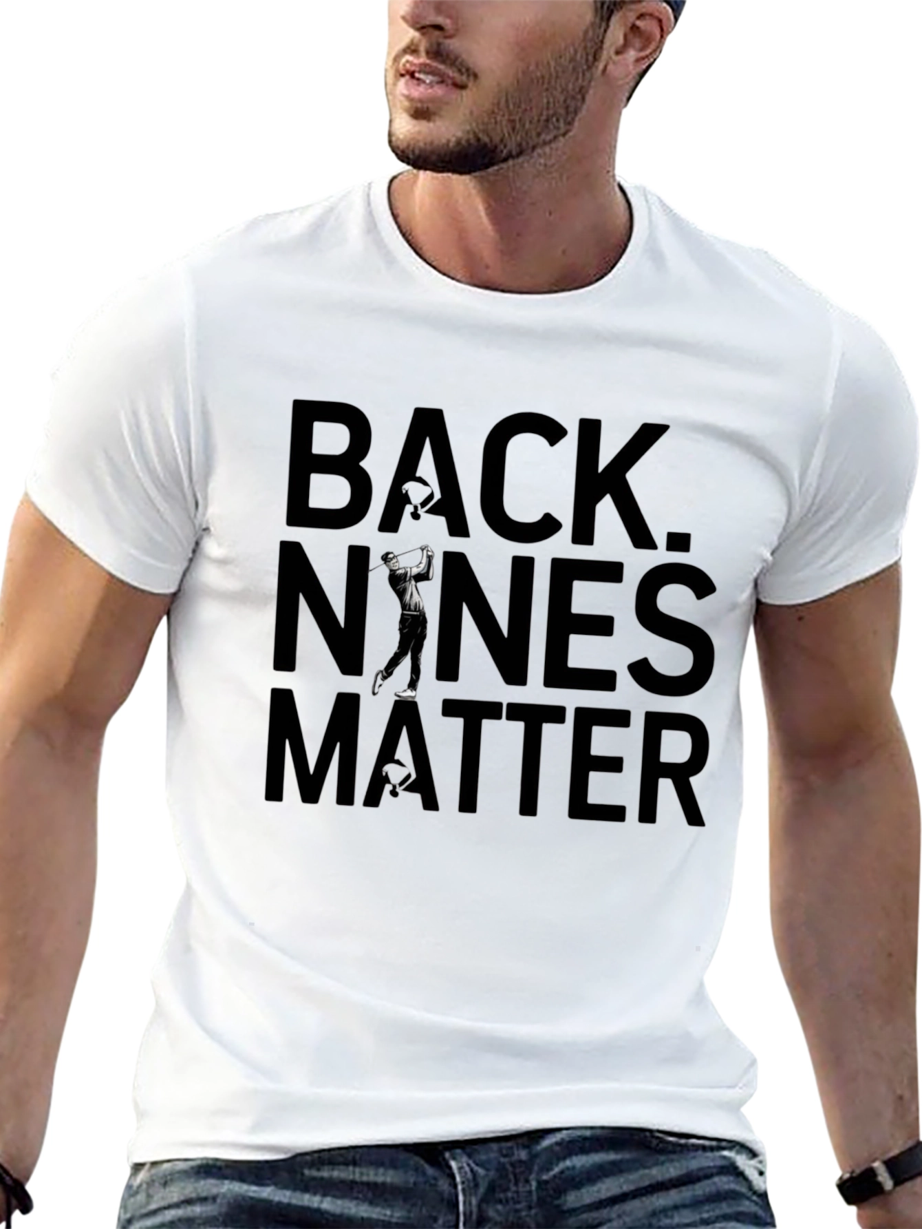 Back Nines Matter Golf Graphic Tee - Classic Black