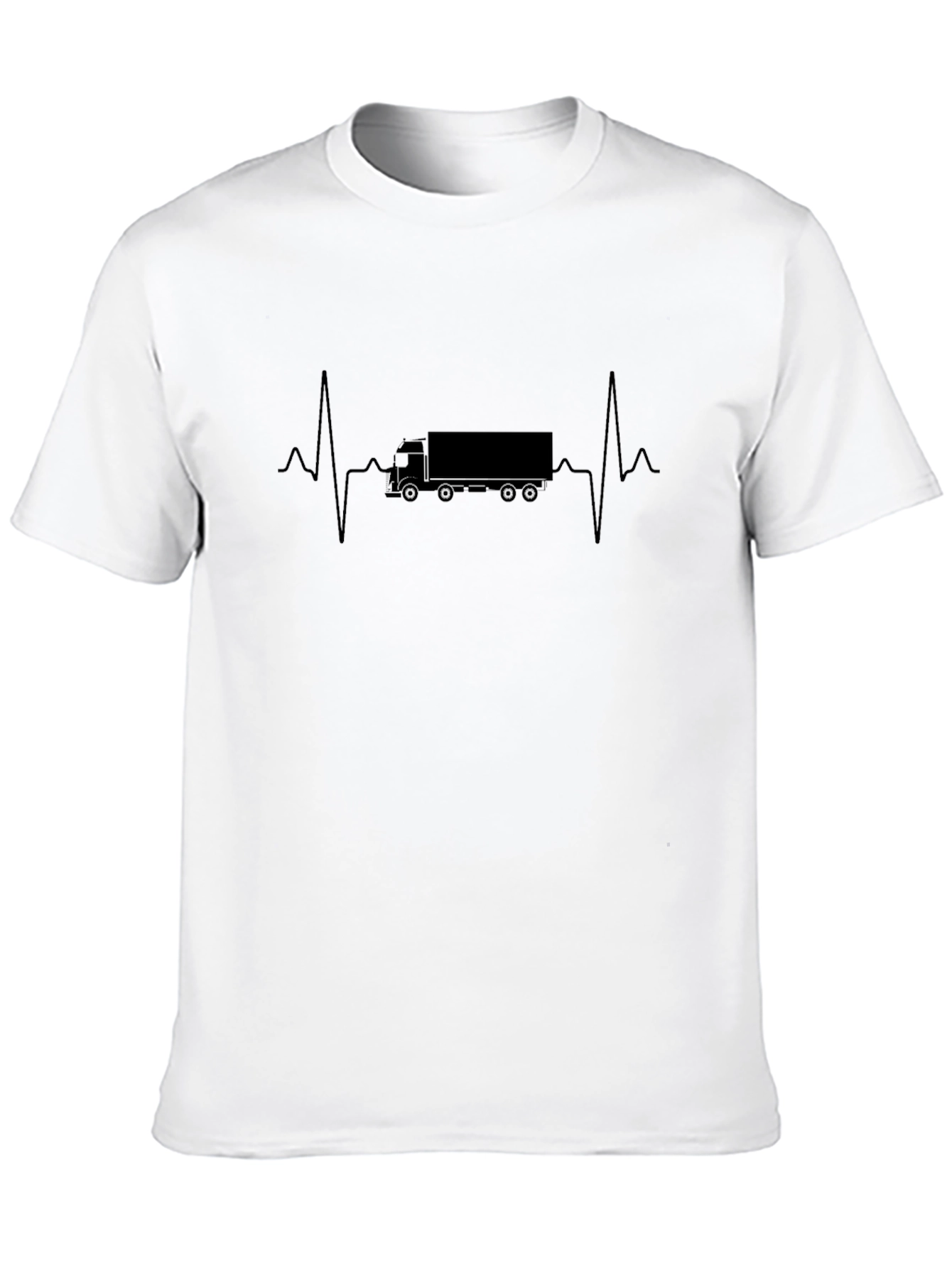 Truck Heartbeat Graphic Tee - Driver Life Shirt