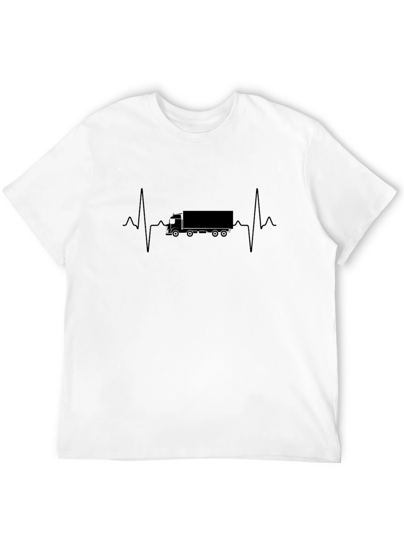 Truck Heartbeat Graphic Tee - Driver Life Shirt