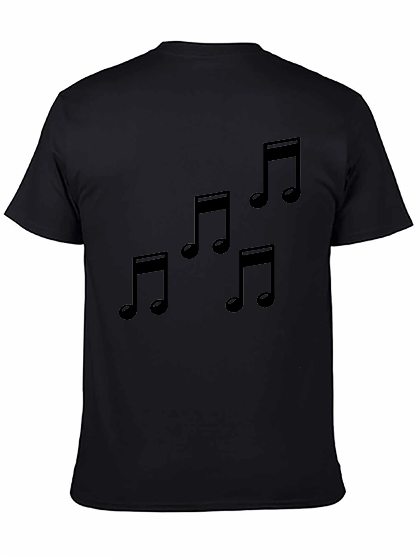 Musical Note T-Shirt - Stylish Black Tee