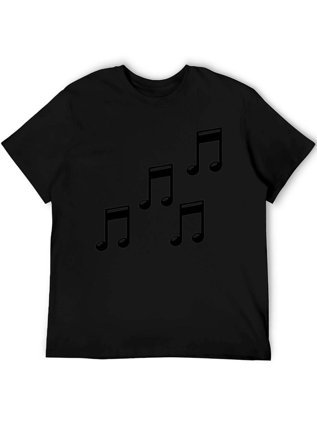 Musical Note T-Shirt - Stylish Black Tee