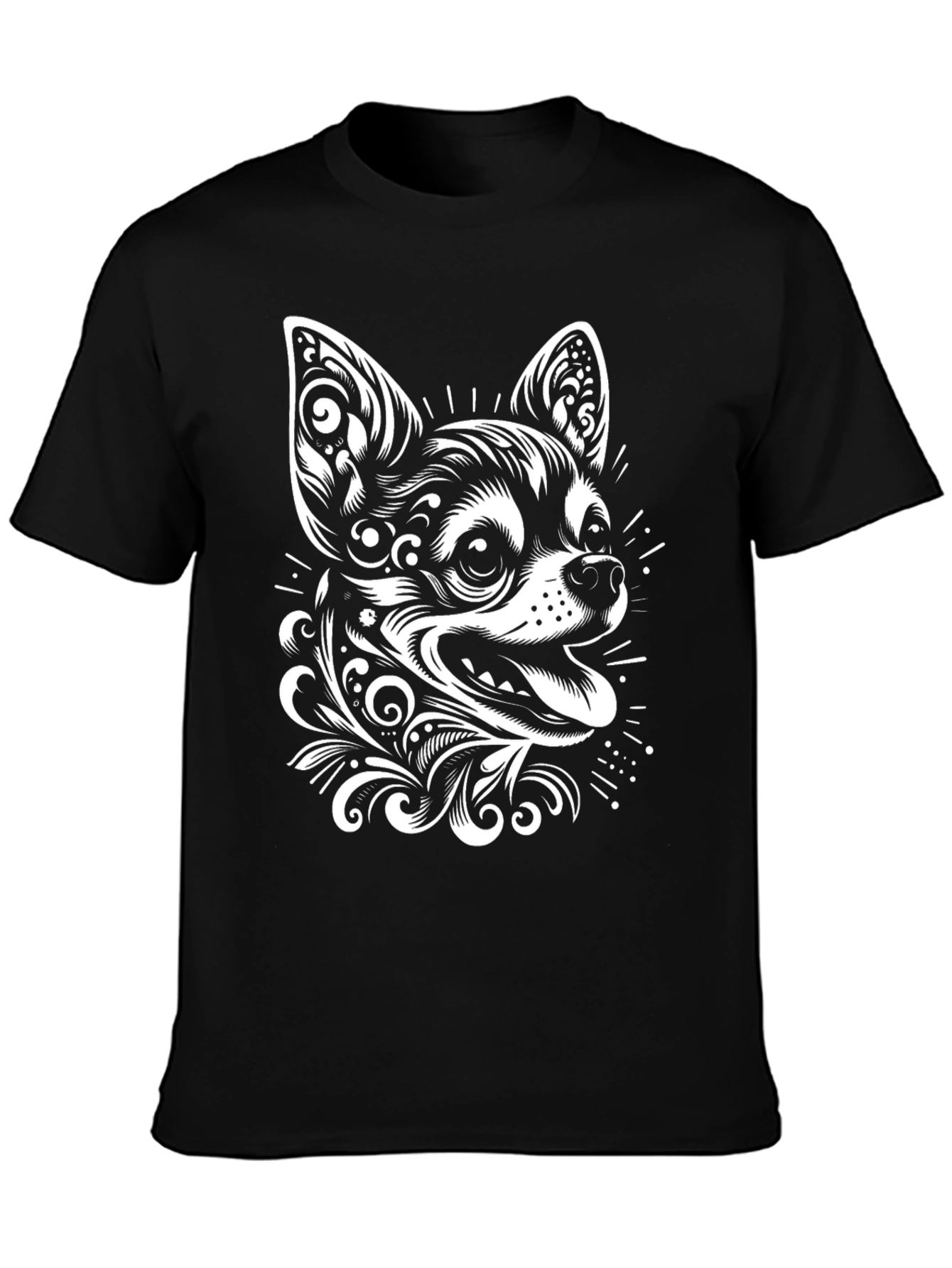 Chihuahua Art Black Tee - Stylish Dog Lover Shirt