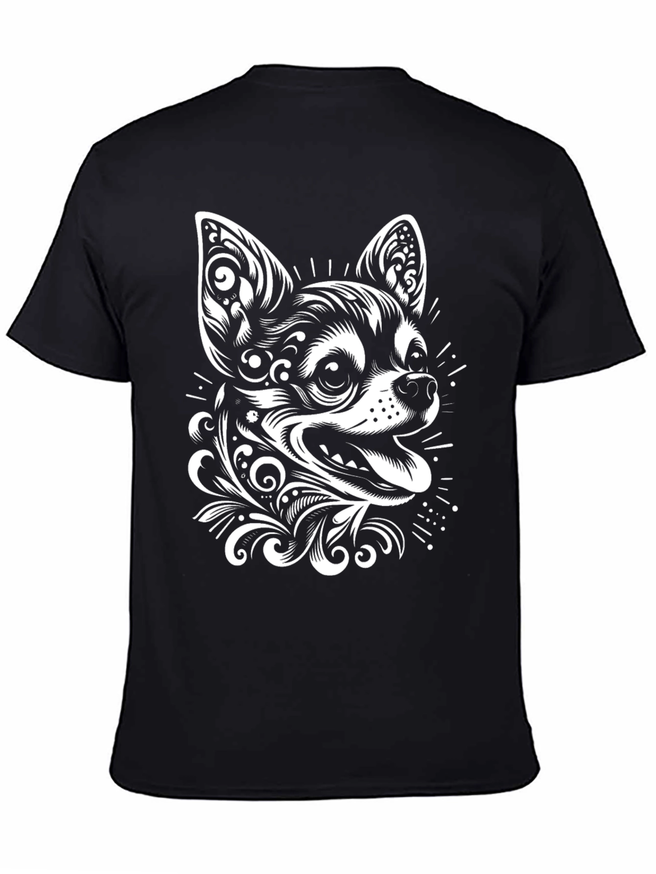 Chihuahua Art Black Tee - Stylish Dog Lover Shirt