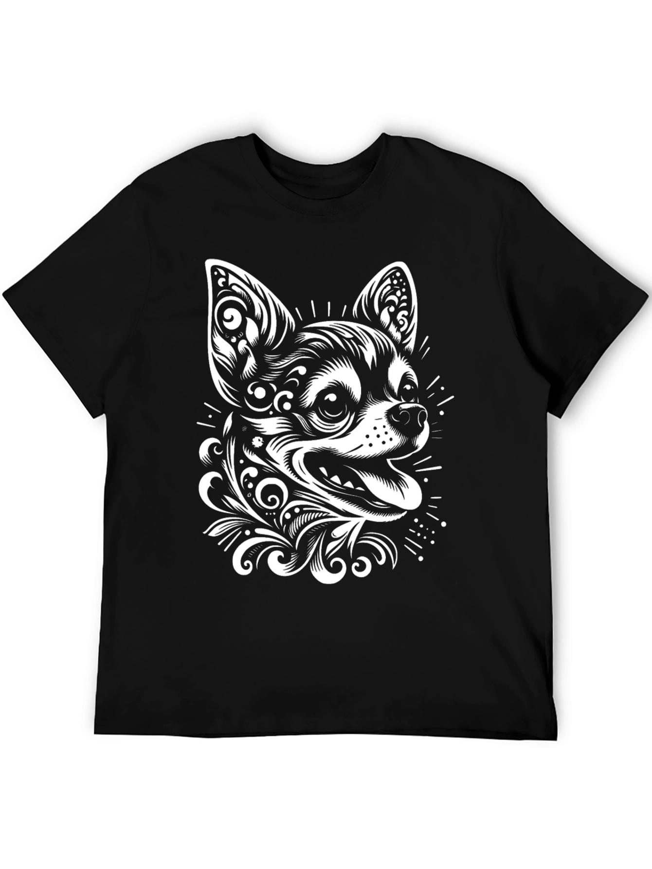 Chihuahua Art Black Tee - Stylish Dog Lover Shirt