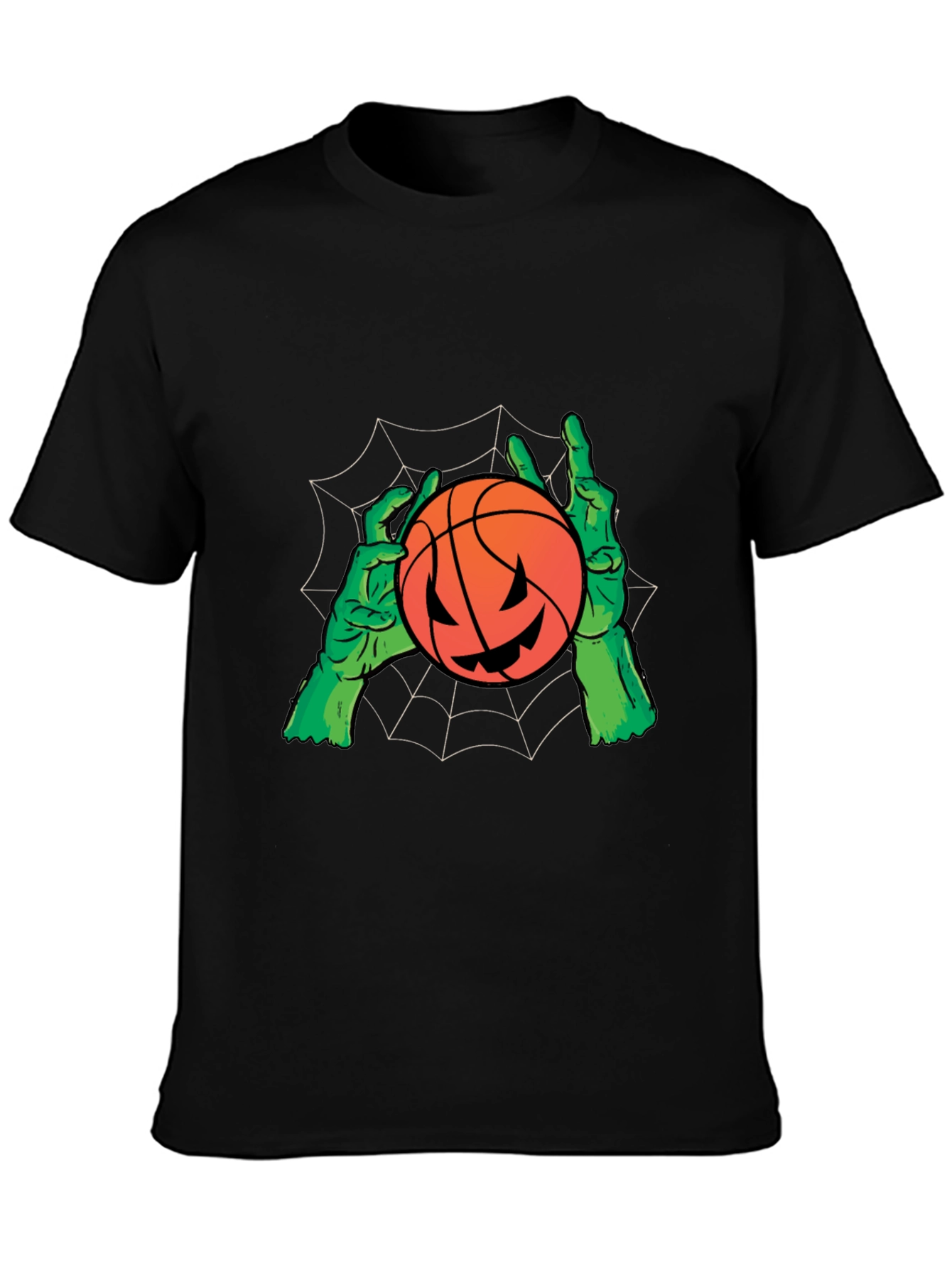Halloween Pumpkin Basketball Graphic Tee