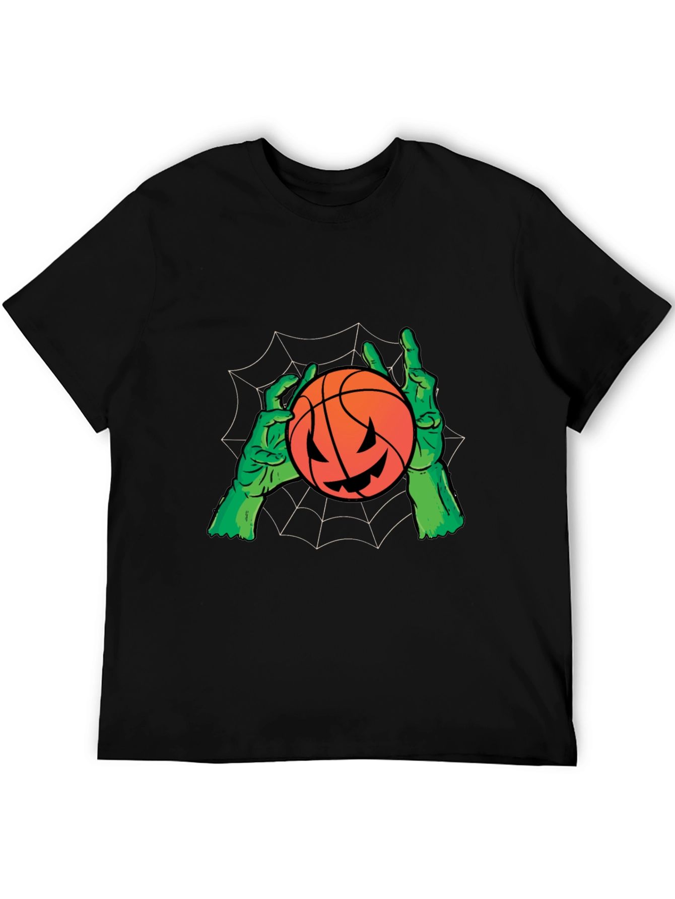 Halloween Pumpkin Basketball Graphic Tee