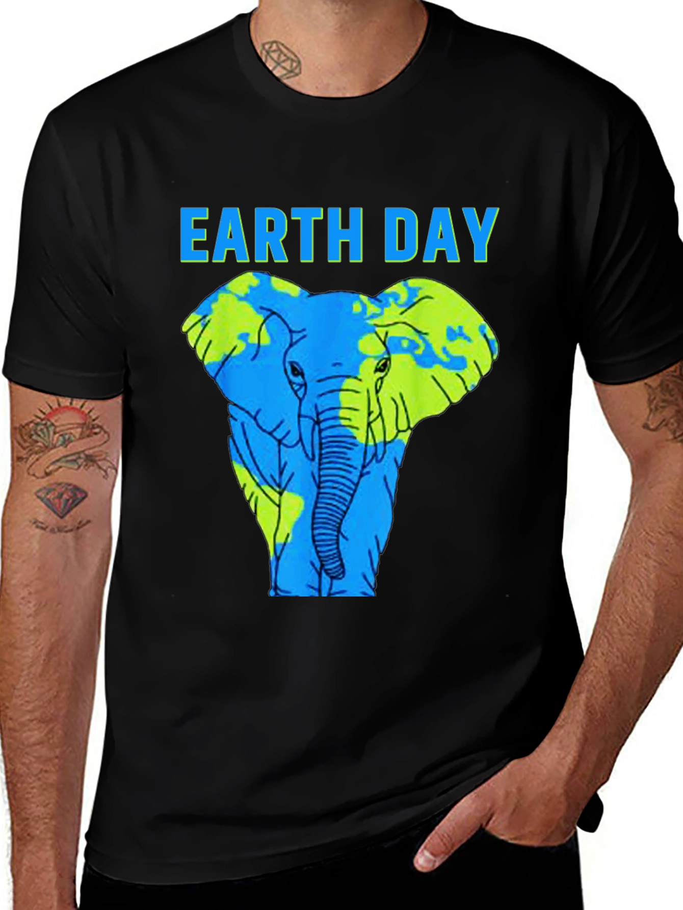 Earth Day Elephant Graphic Tee