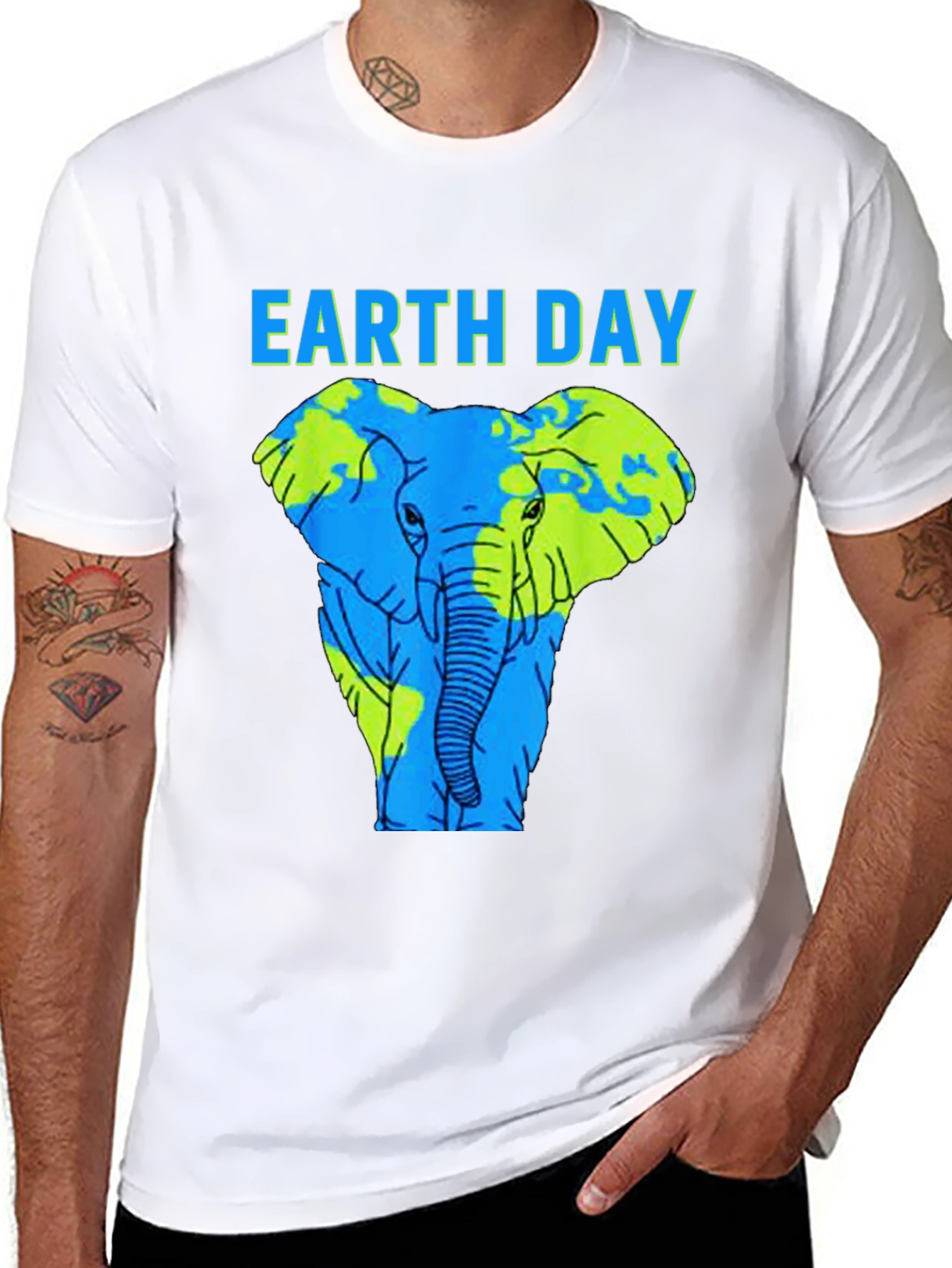 Earth Day Elephant Graphic Tee