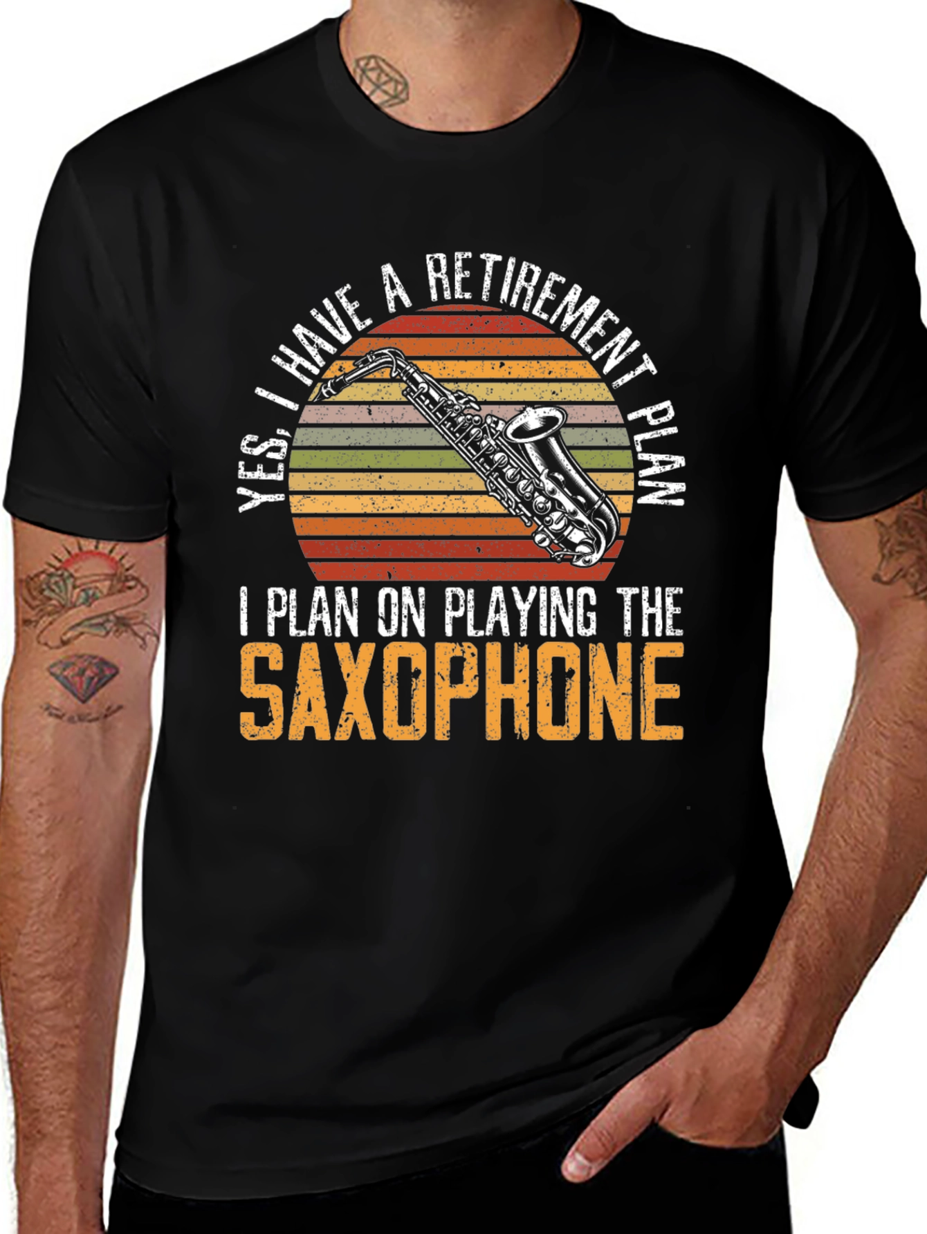 Retirement Saxophone T-Shirt - Musician Gift Tee
