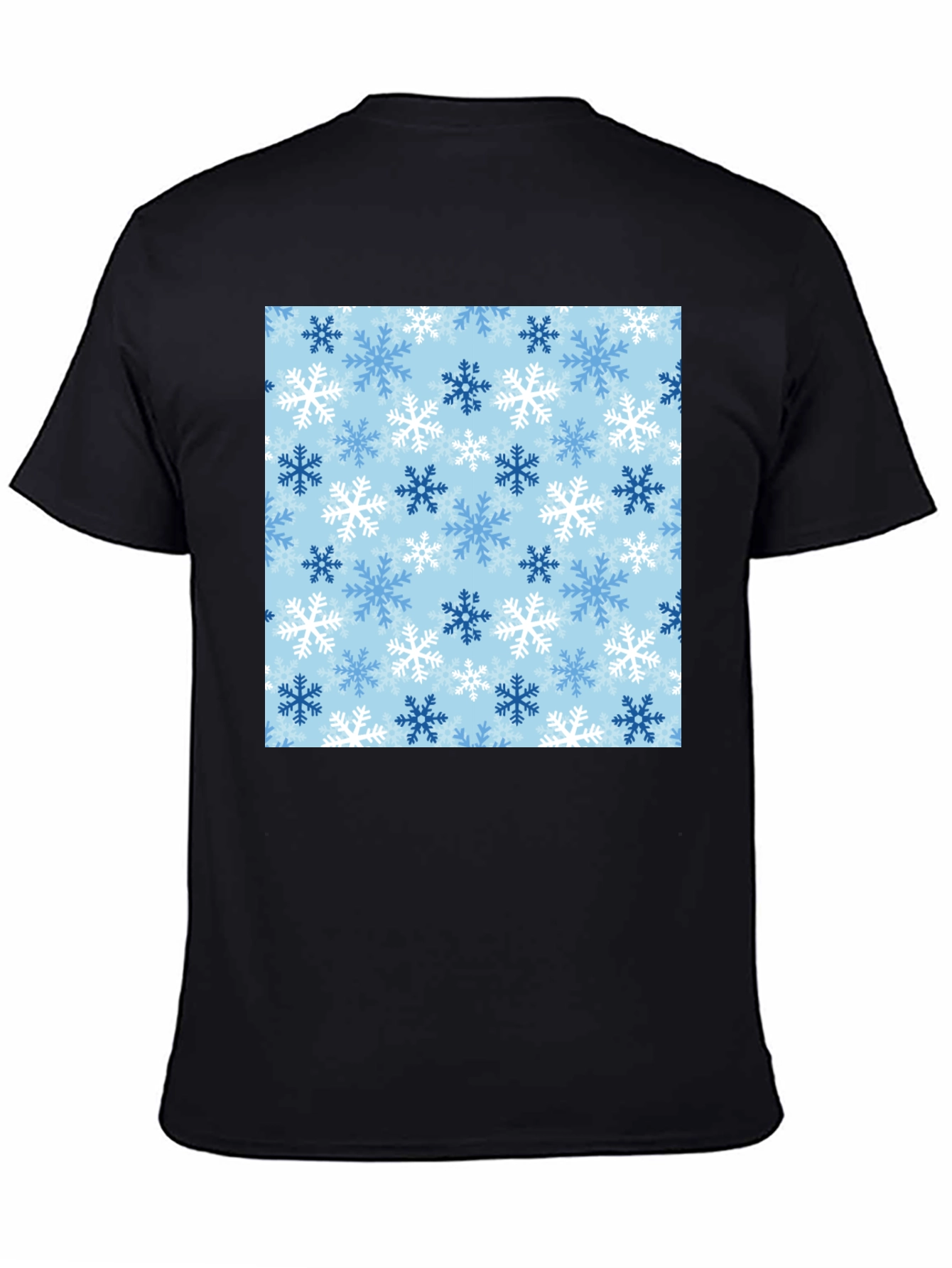 Snowflake Pattern T-Shirt: Festive Winter Style