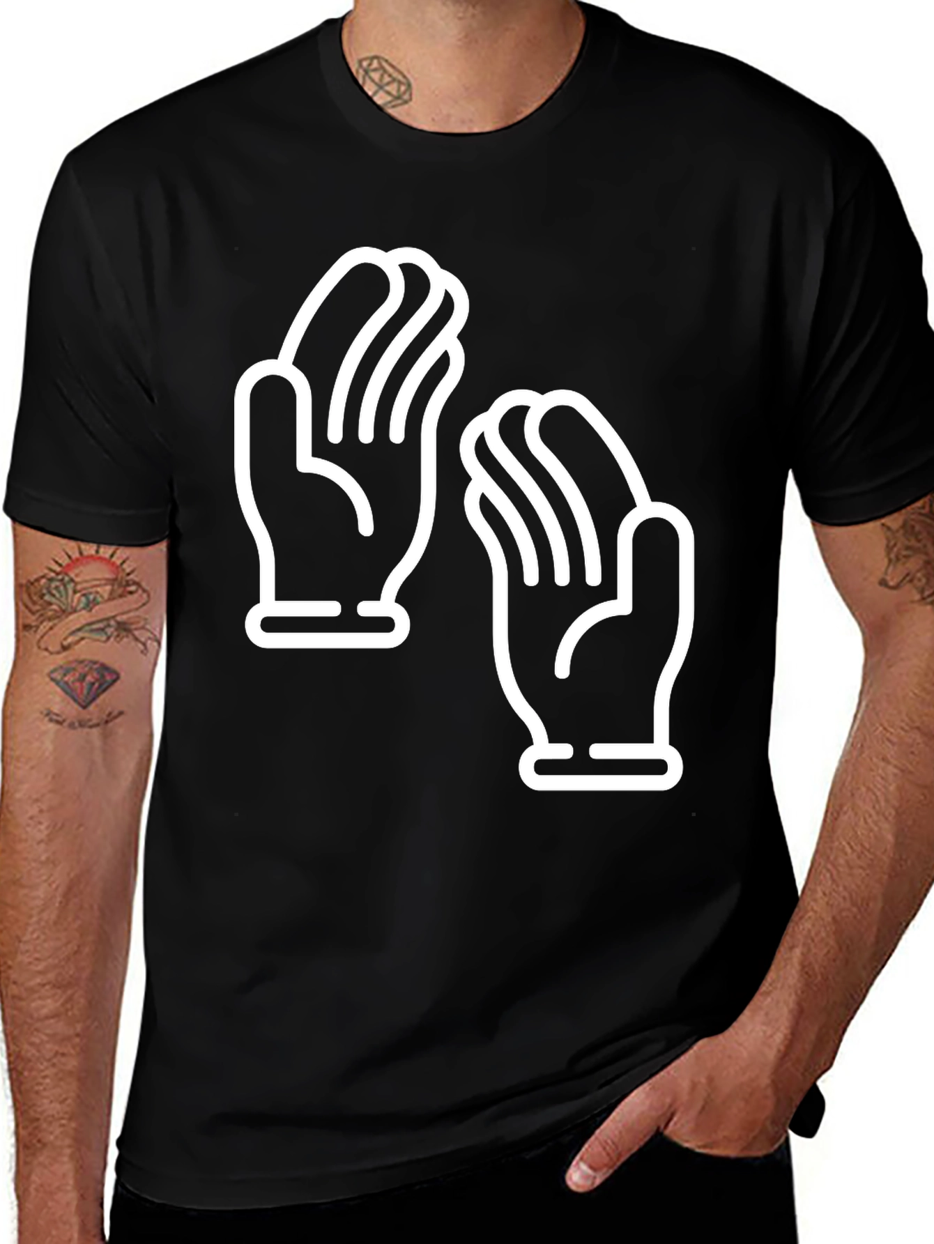 Clapping Hands Graphic Tee - Unisex Black T-Shirt