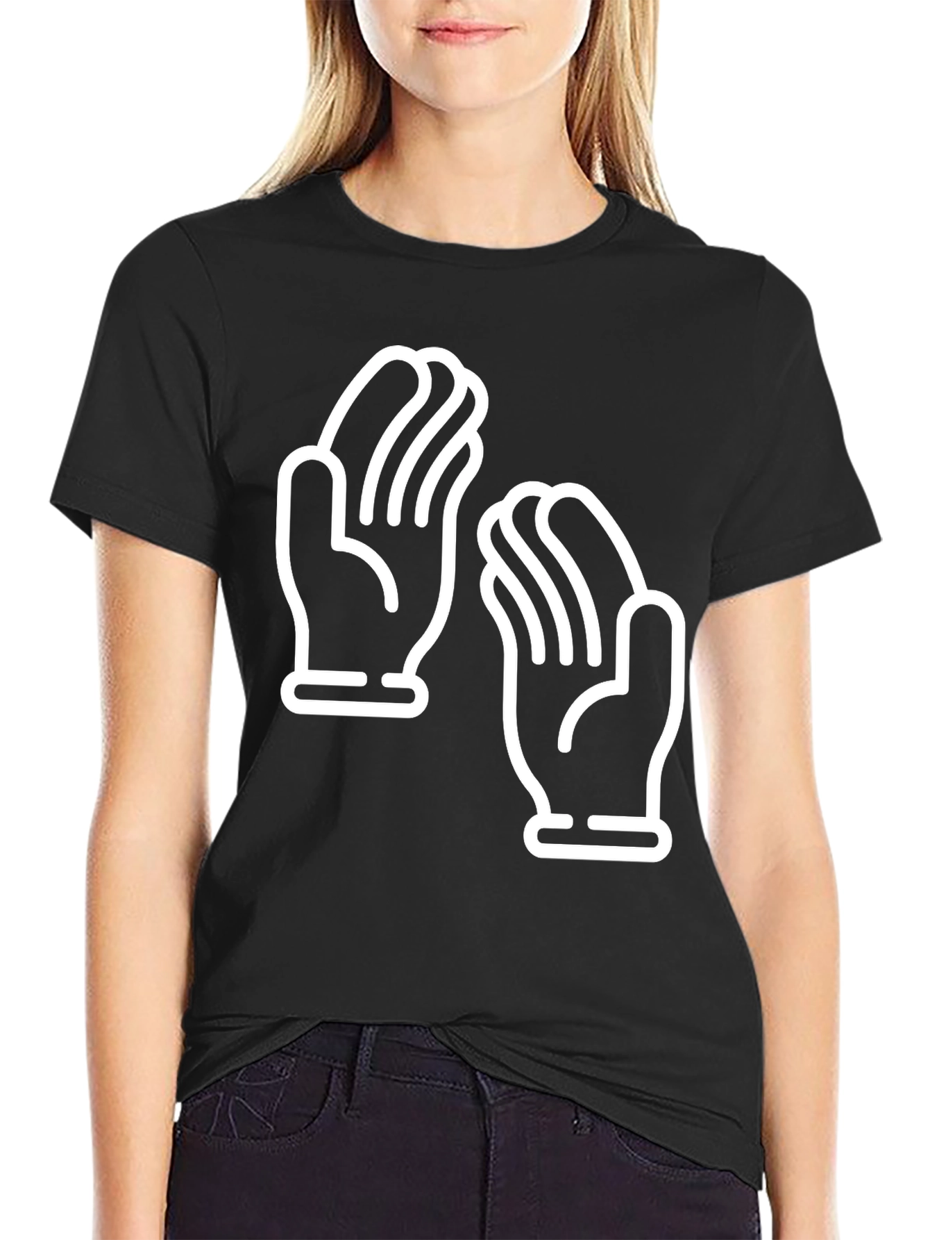 Clapping Hands Graphic Tee - Unisex Black T-Shirt