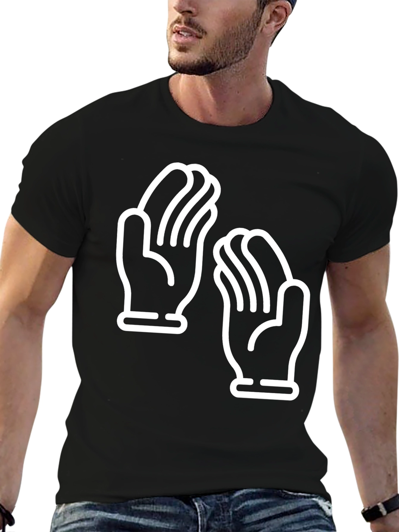 Clapping Hands Graphic Tee - Unisex Black T-Shirt
