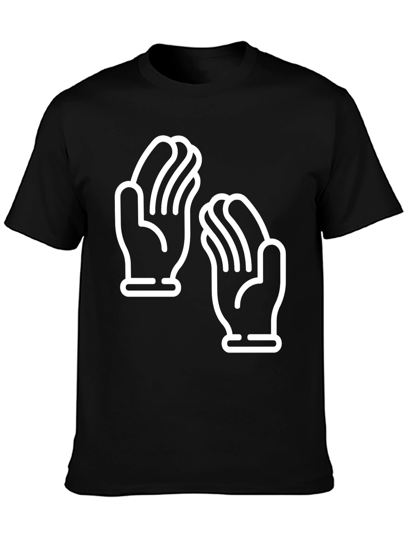 Clapping Hands Graphic Tee - Unisex Black T-Shirt