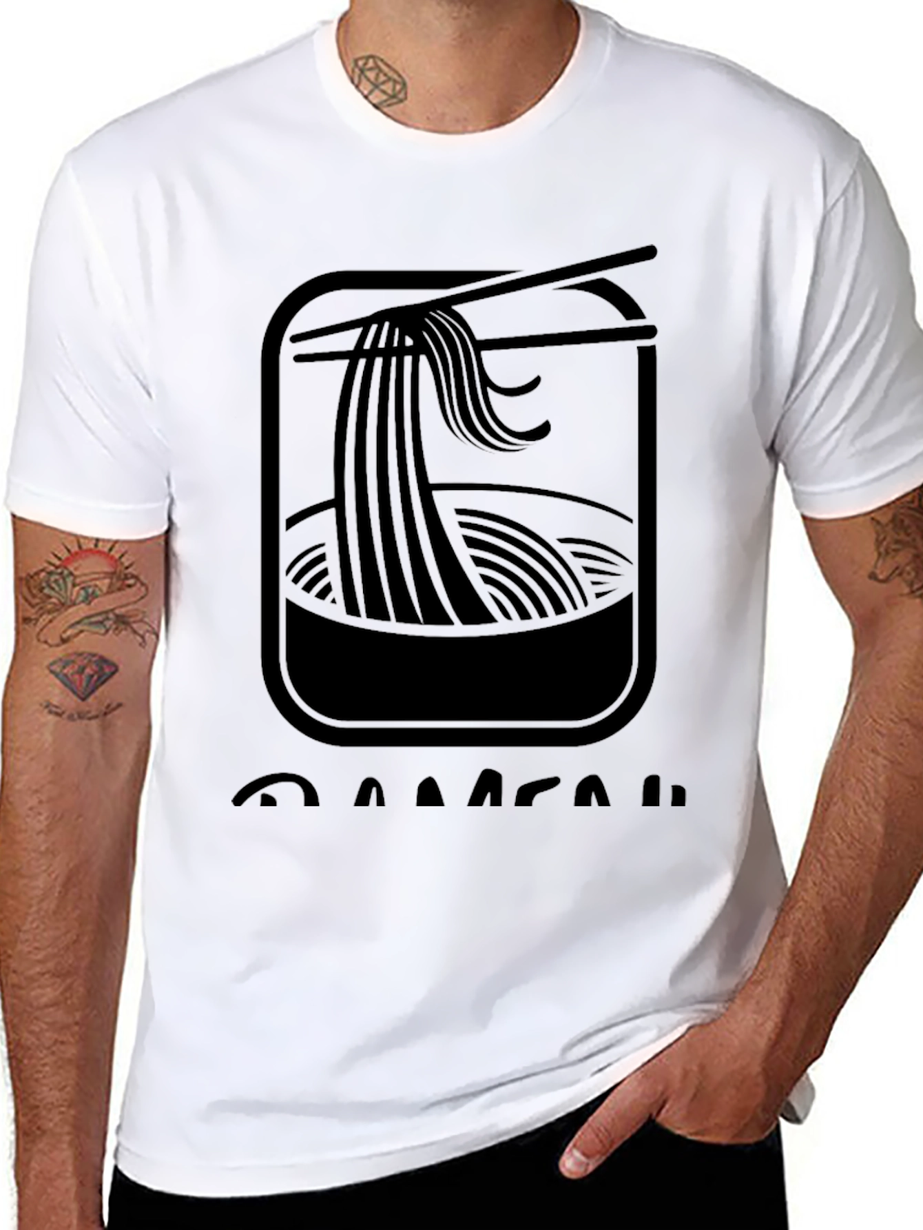 Ramen Bowl Graphic Tee - Unisex Black T-Shirt