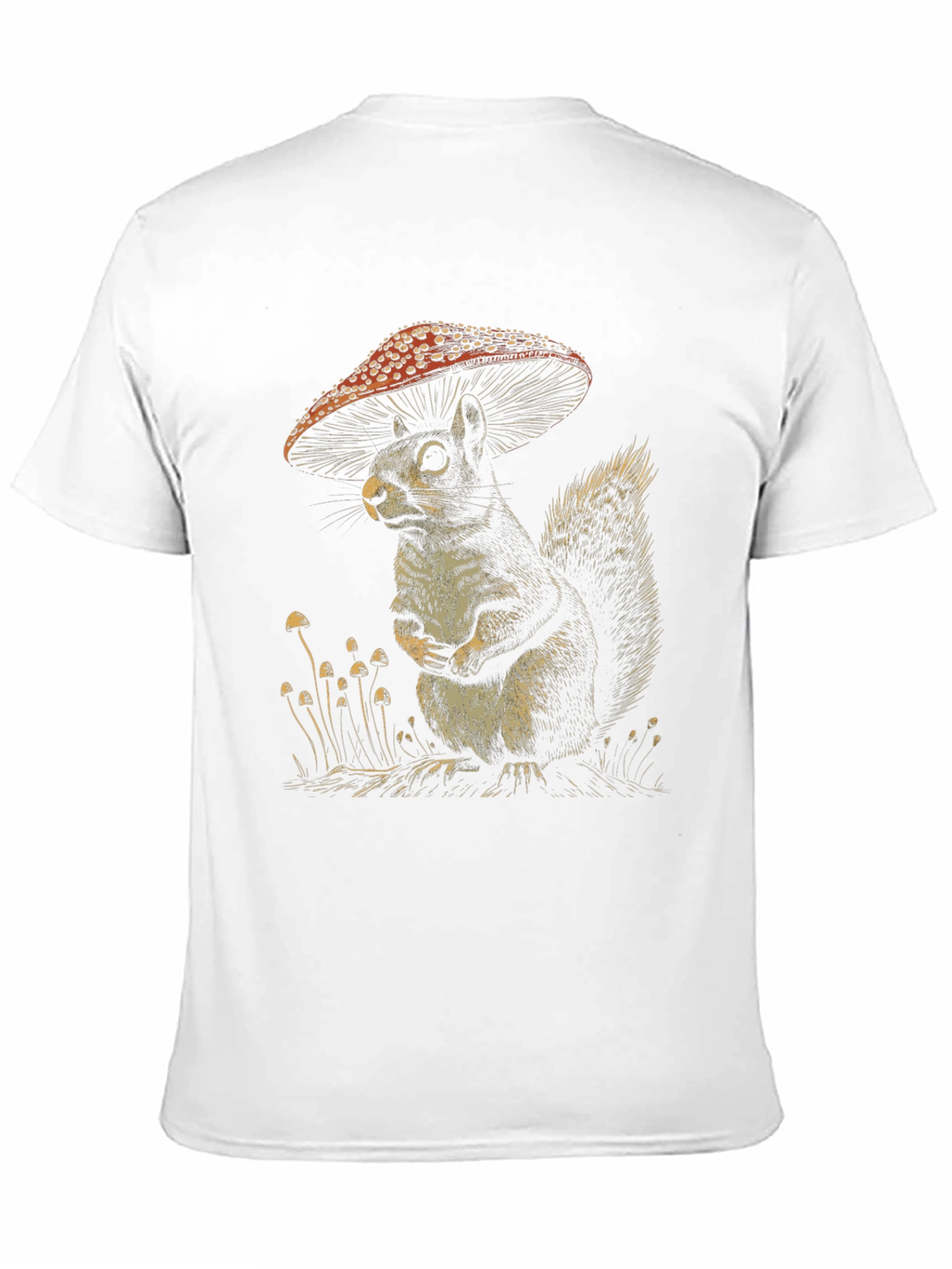 Mushroom Squirrel T-Shirt - Fun Graphic Tee