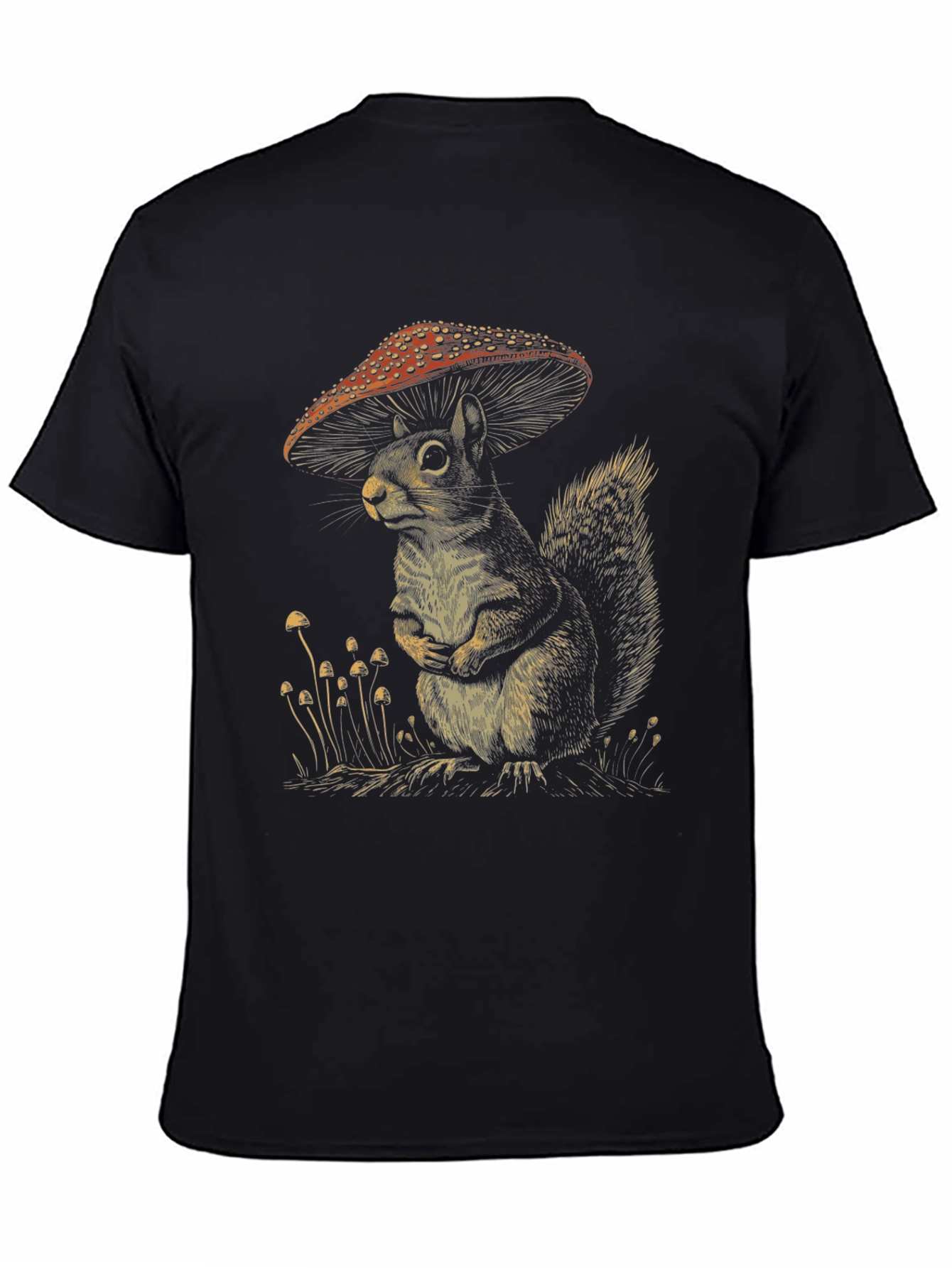 Mushroom Squirrel T-Shirt - Fun Graphic Tee