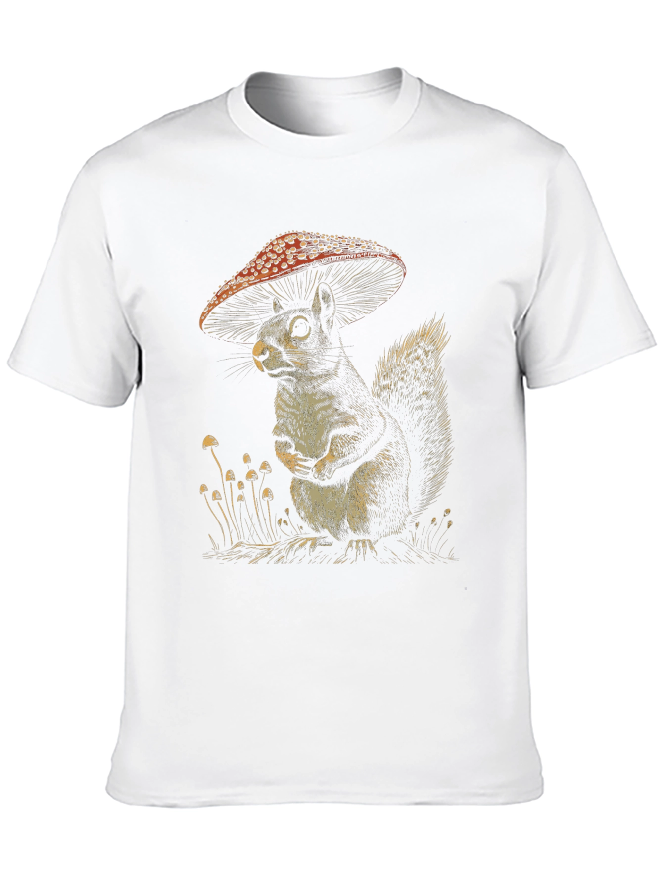 Mushroom Squirrel T-Shirt - Fun Graphic Tee