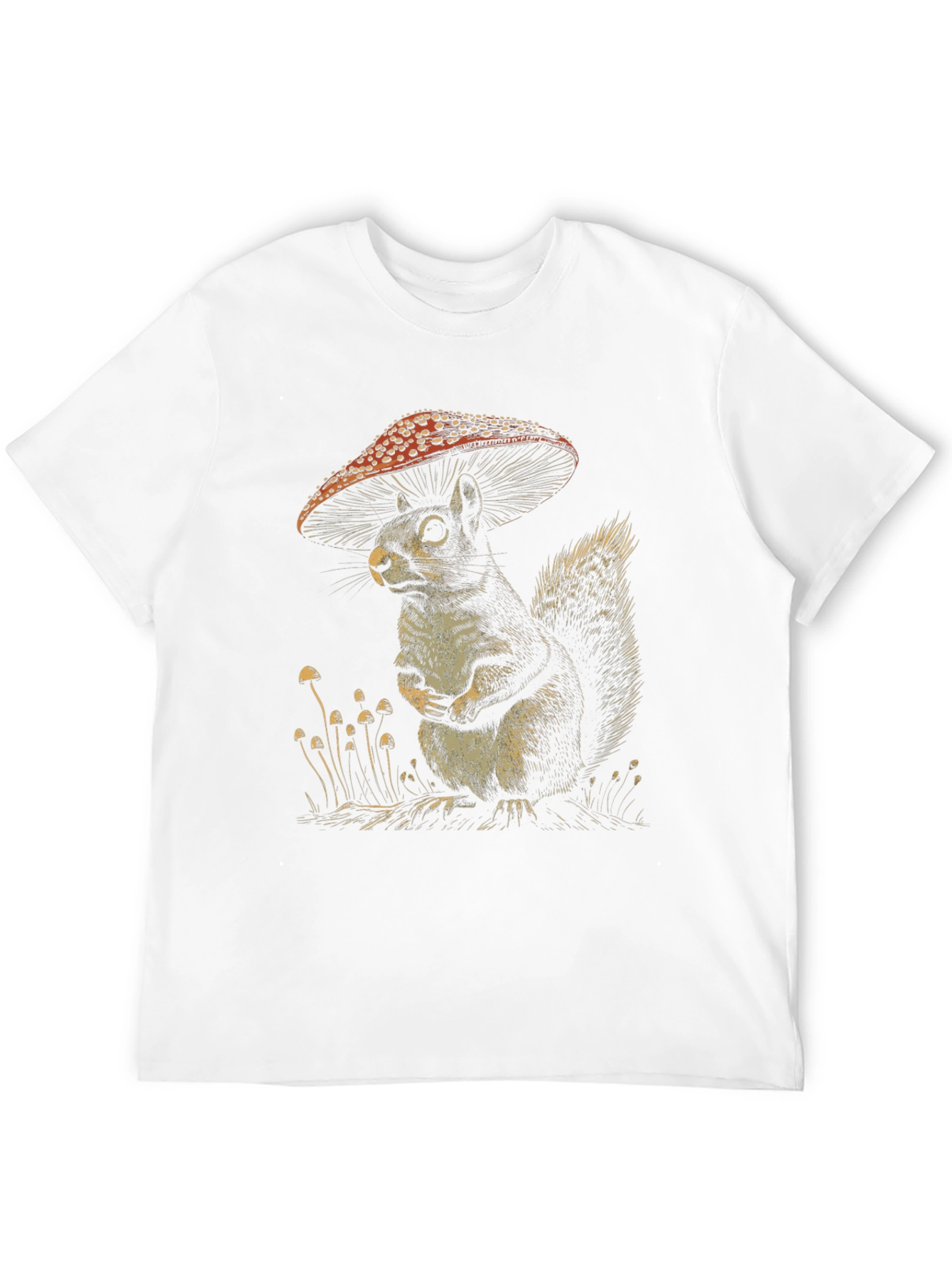 Mushroom Squirrel T-Shirt - Fun Graphic Tee