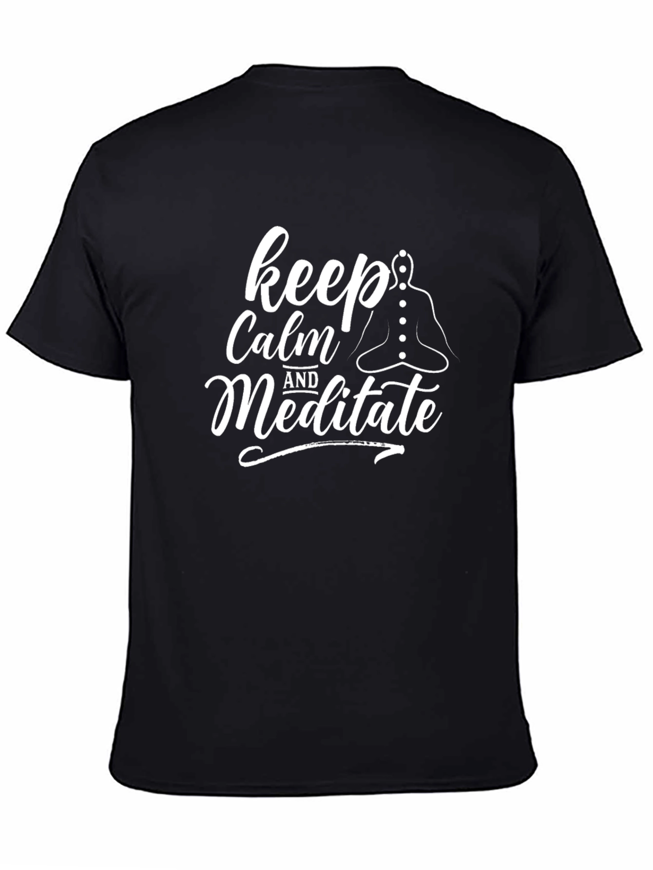 Keep Calm and Meditate Black T-Shirt