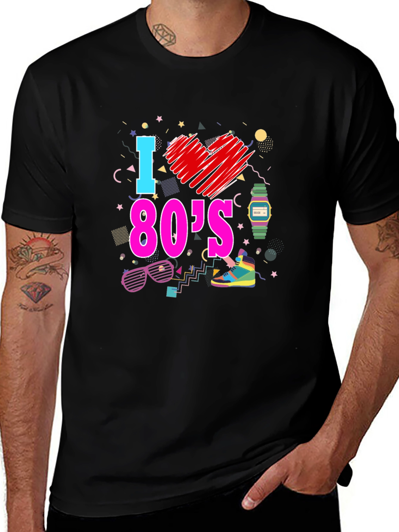 I Love the 80s Graphic T-Shirt Retro Design