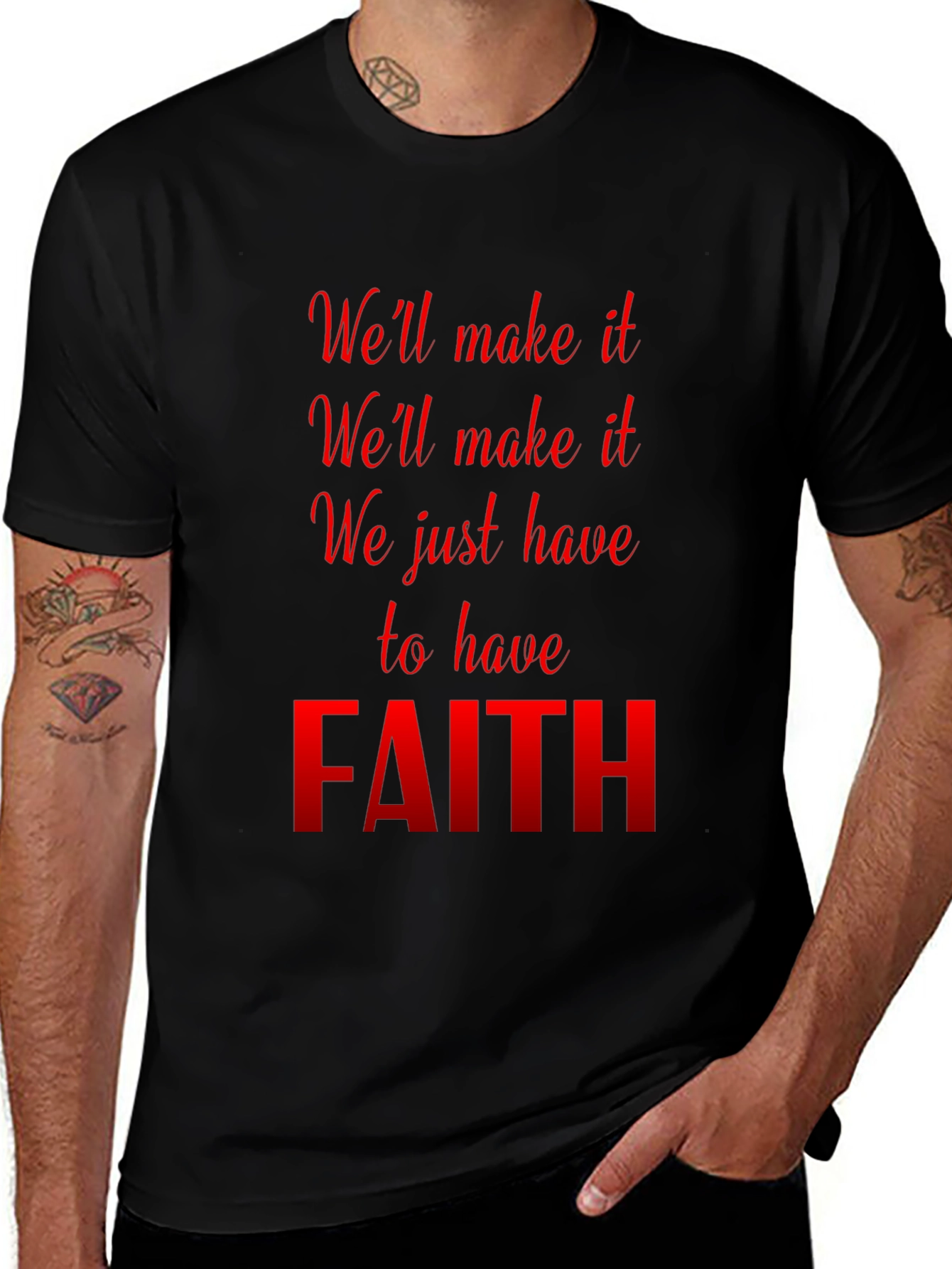 Faith Graphic T-Shirt - Inspirational Black Tee