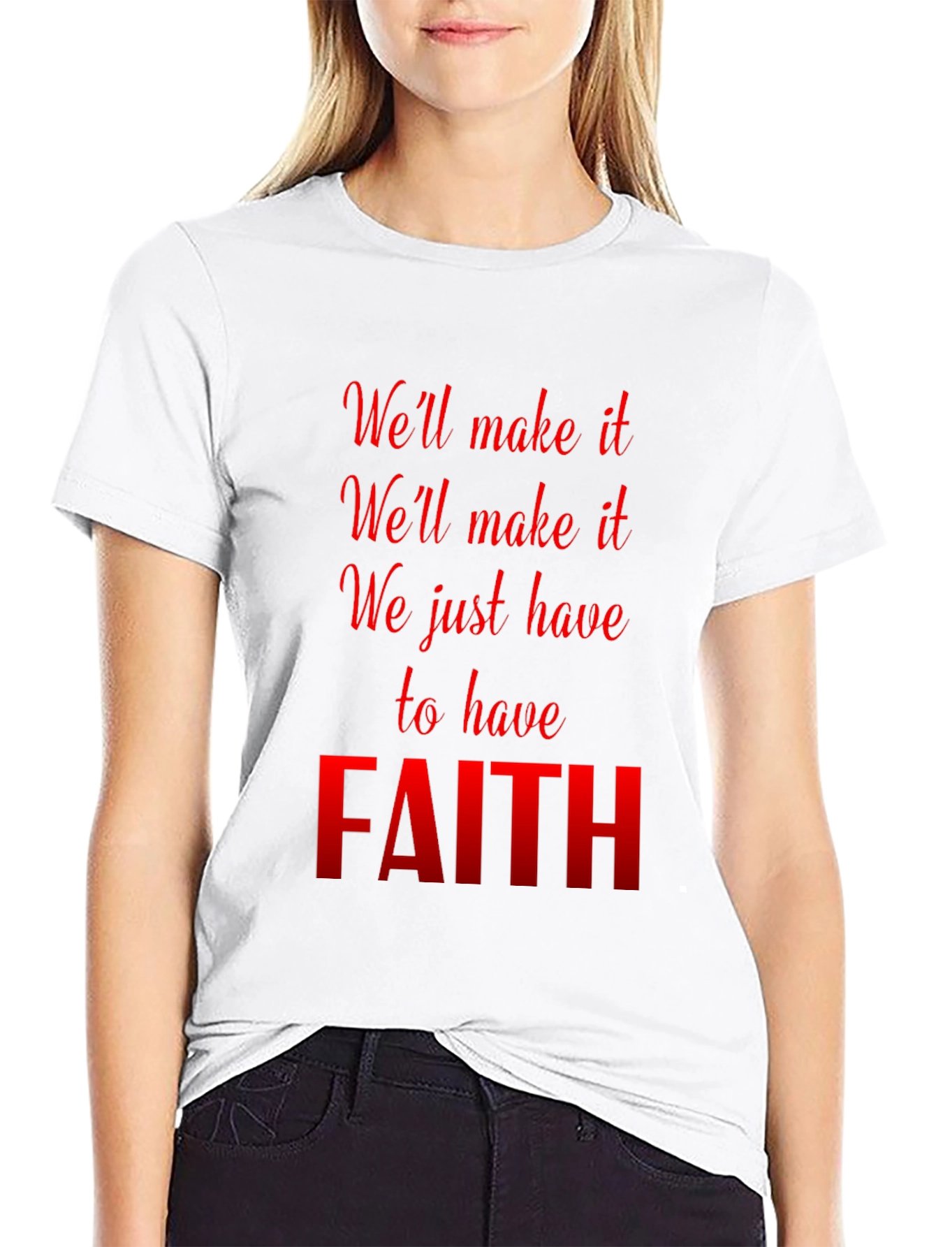 Faith Graphic T-Shirt - Inspirational Black Tee