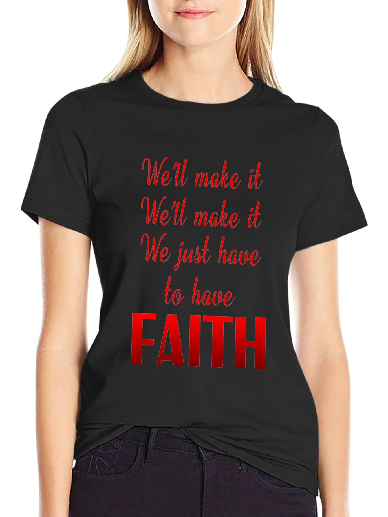 Faith Graphic T-Shirt - Inspirational Black Tee