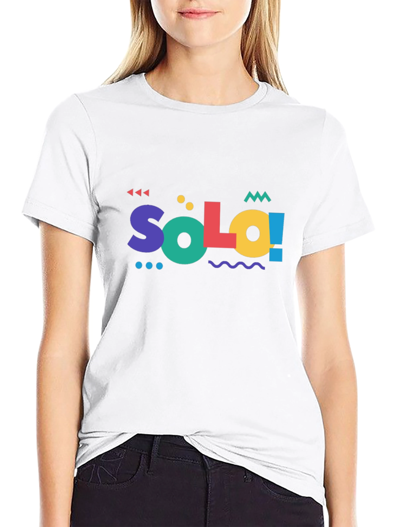 Solo 90s Style Graphic T-Shirt - Black