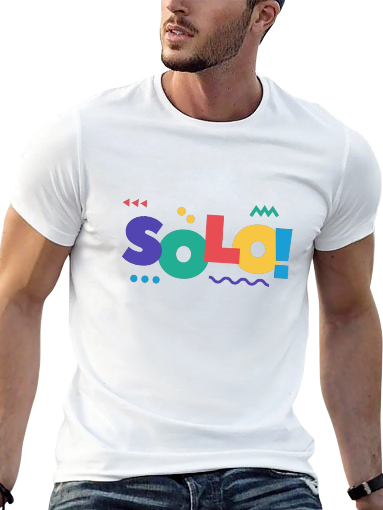 Solo 90s Style Graphic T-Shirt - Black