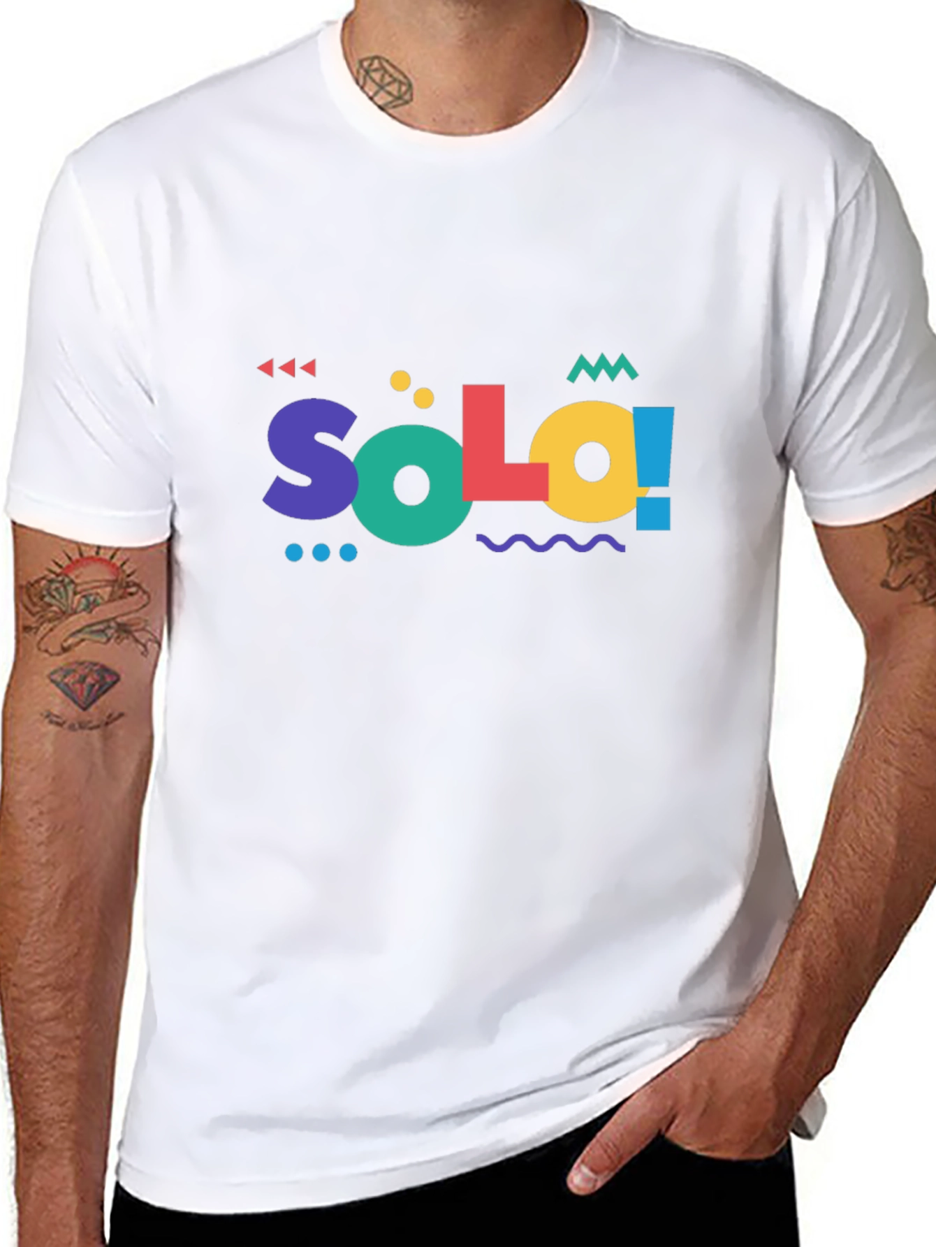 Solo 90s Style Graphic T-Shirt - Black
