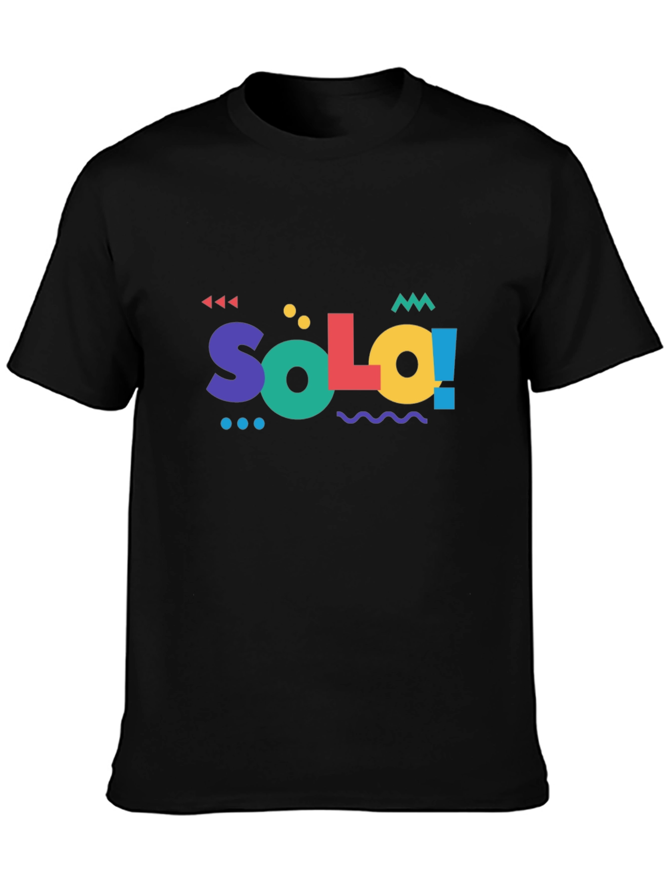 Solo 90s Style Graphic T-Shirt - Black