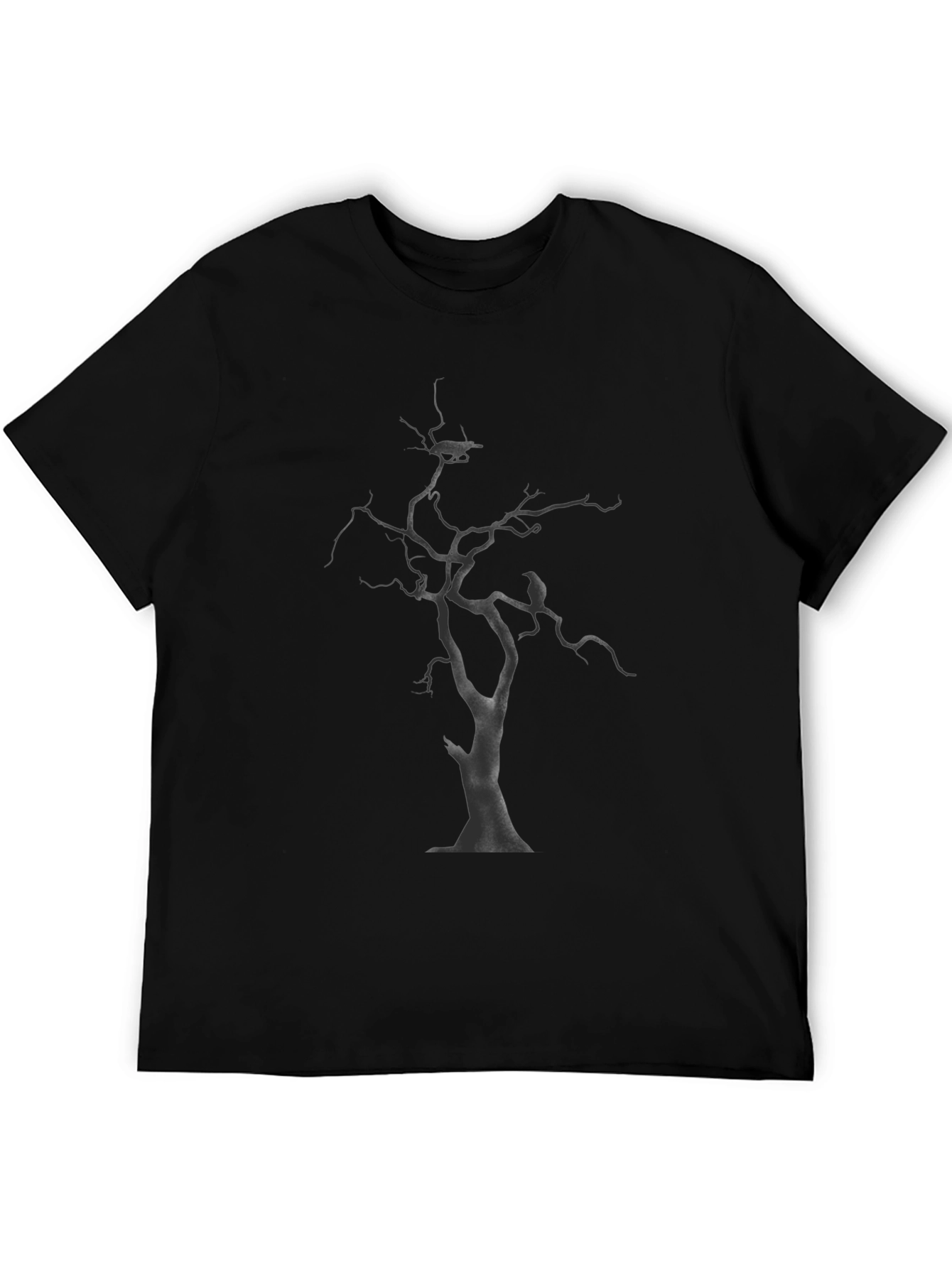Raven Tree Graphic T-Shirt - Black