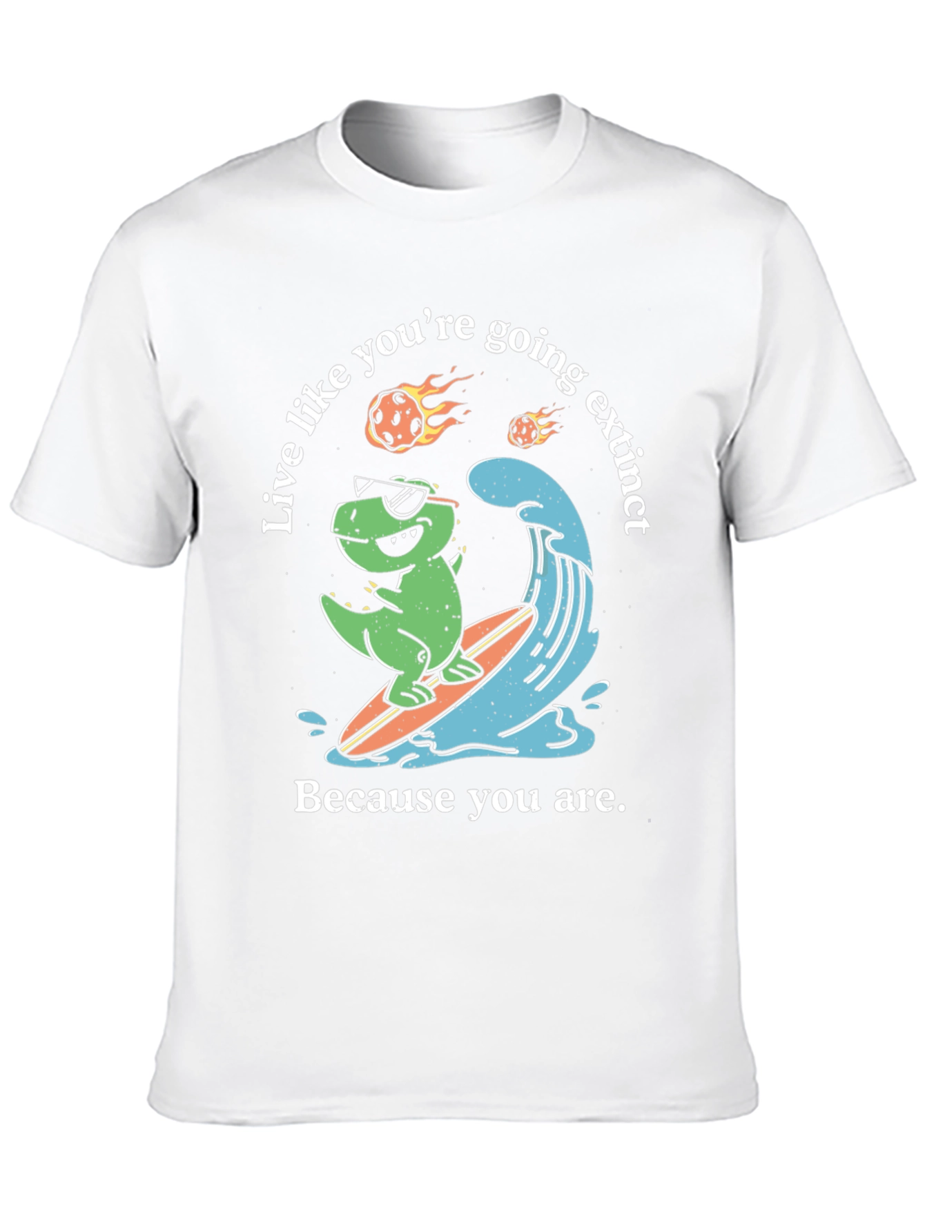 Dino Surfing T-Shirt - Live Extinct!