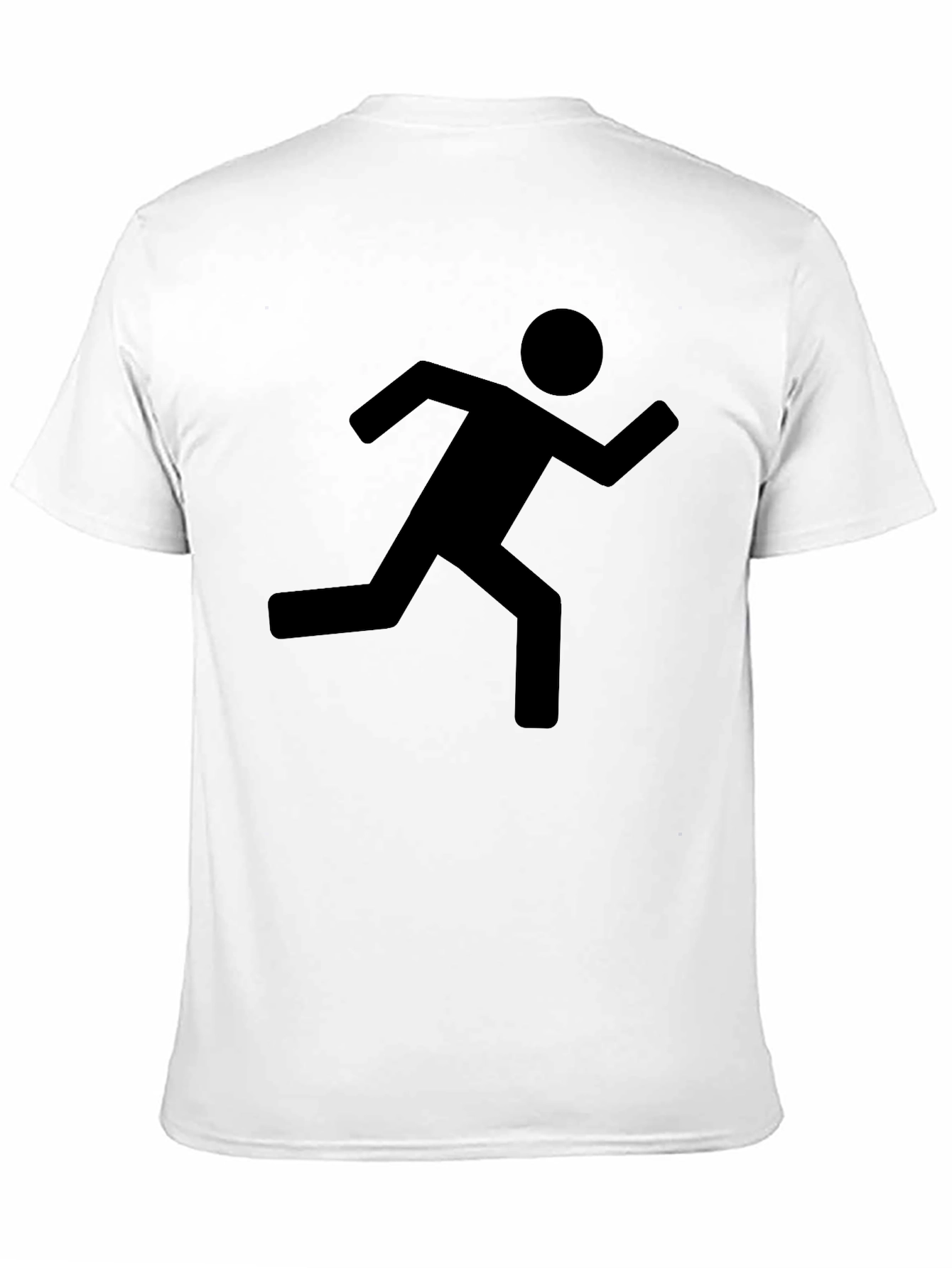 Running Man Graphic Tee - Black Cotton Comfort