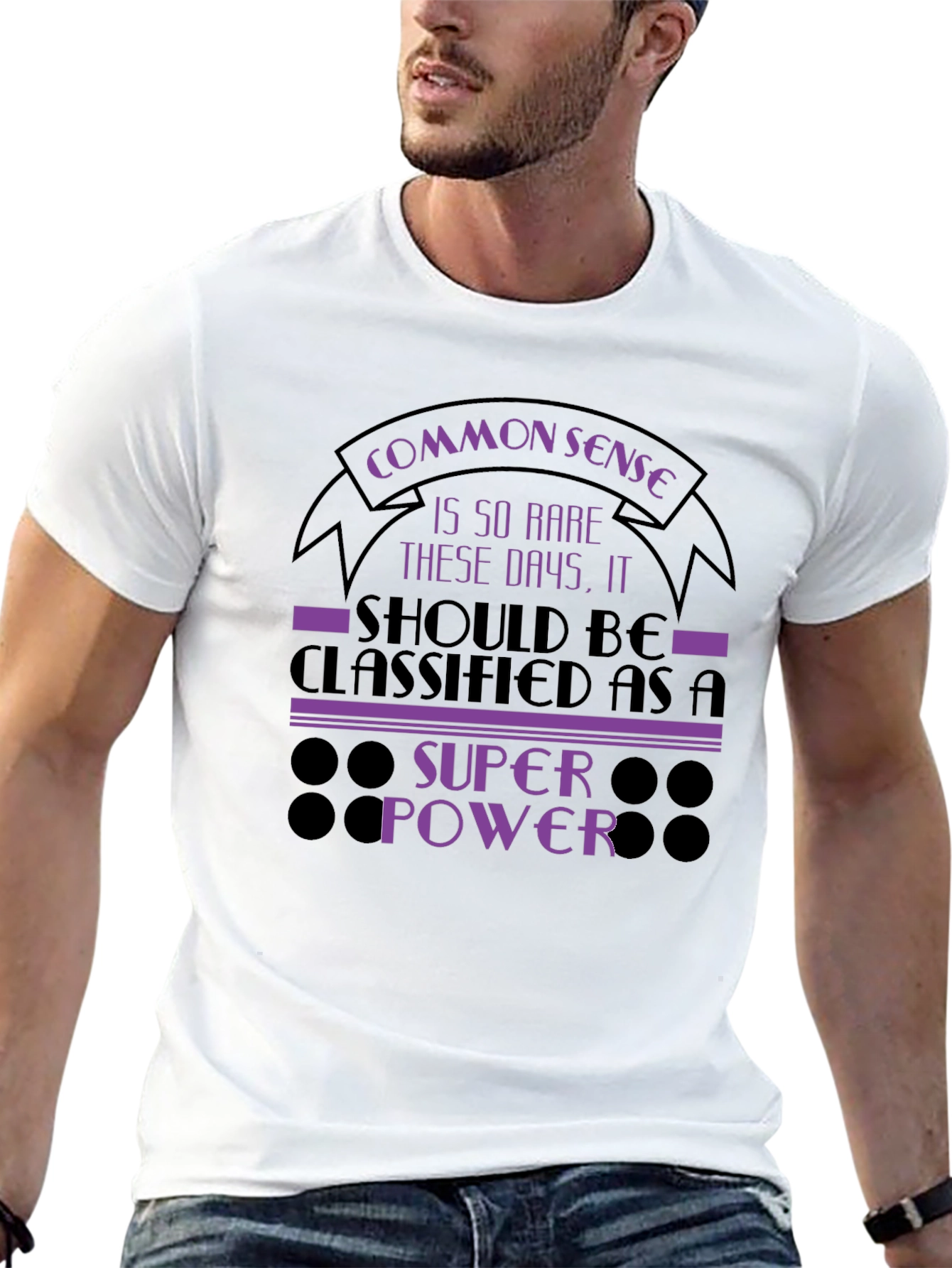 Common Sense Super Power Graphic T-Shirt