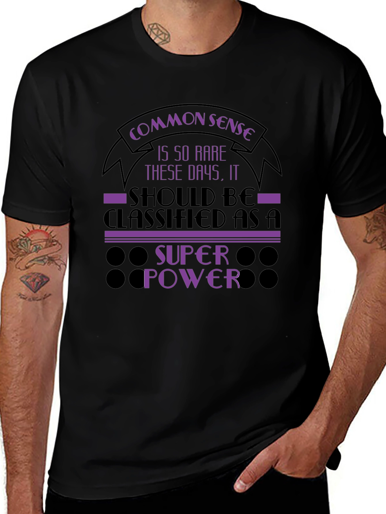 Common Sense Super Power Graphic T-Shirt