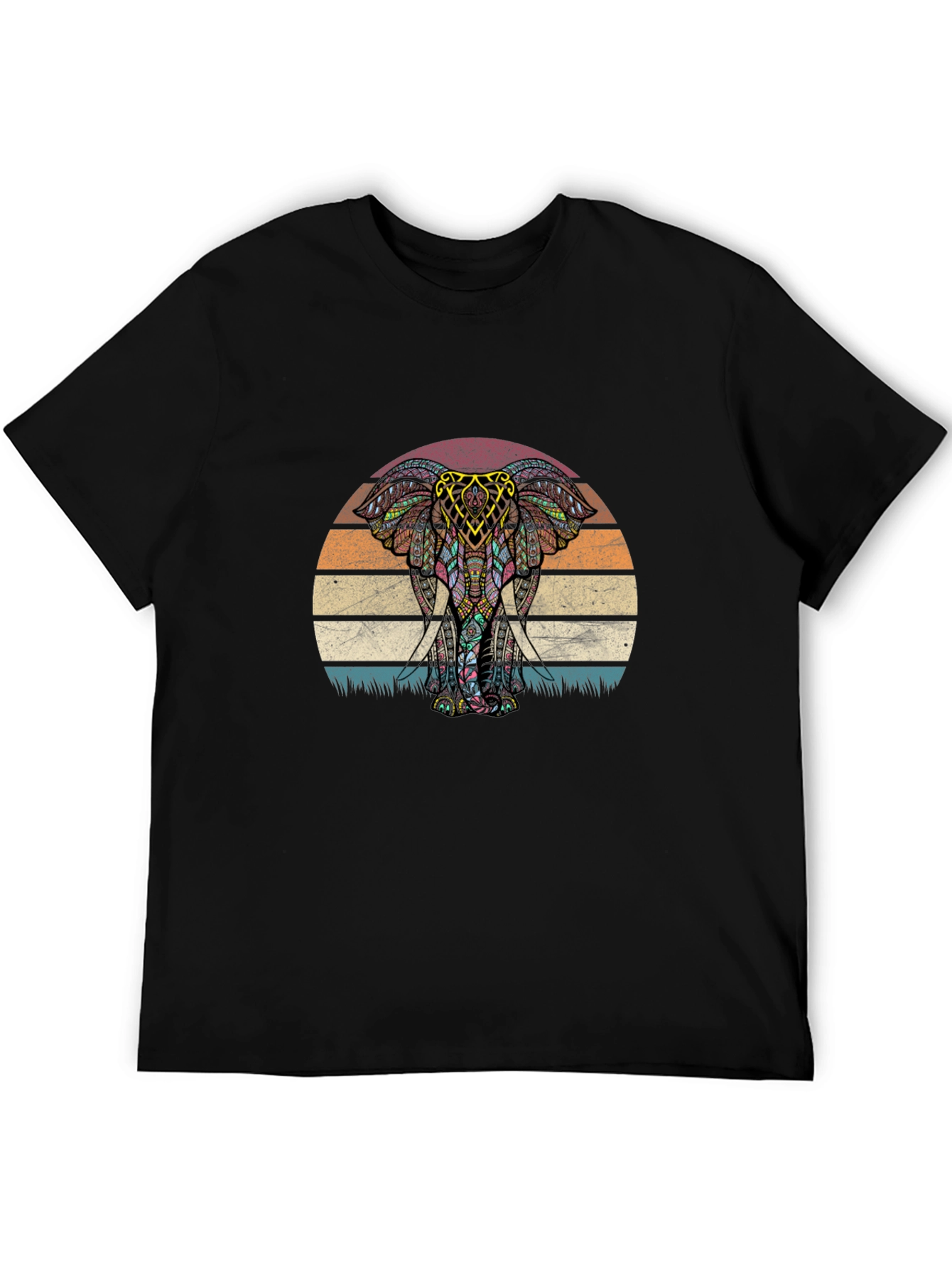 Elephant Sunset Graphic Tee