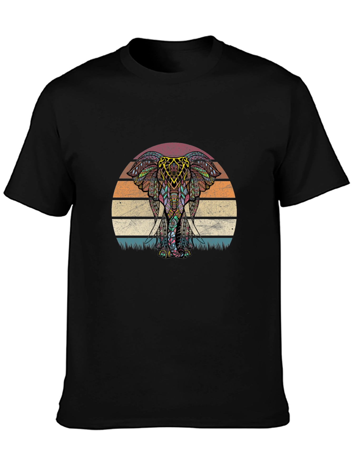 Elephant Sunset Graphic Tee