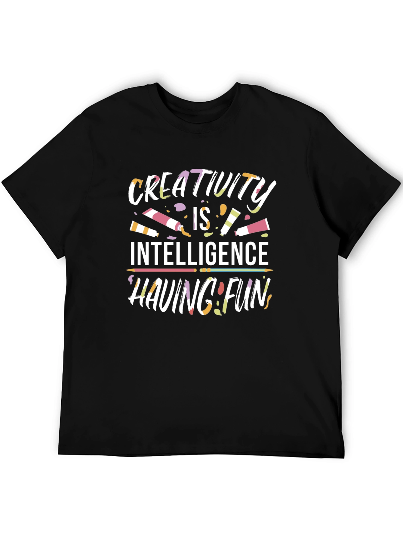 Creativity Intelligence Having Fun Black Graphic Tee