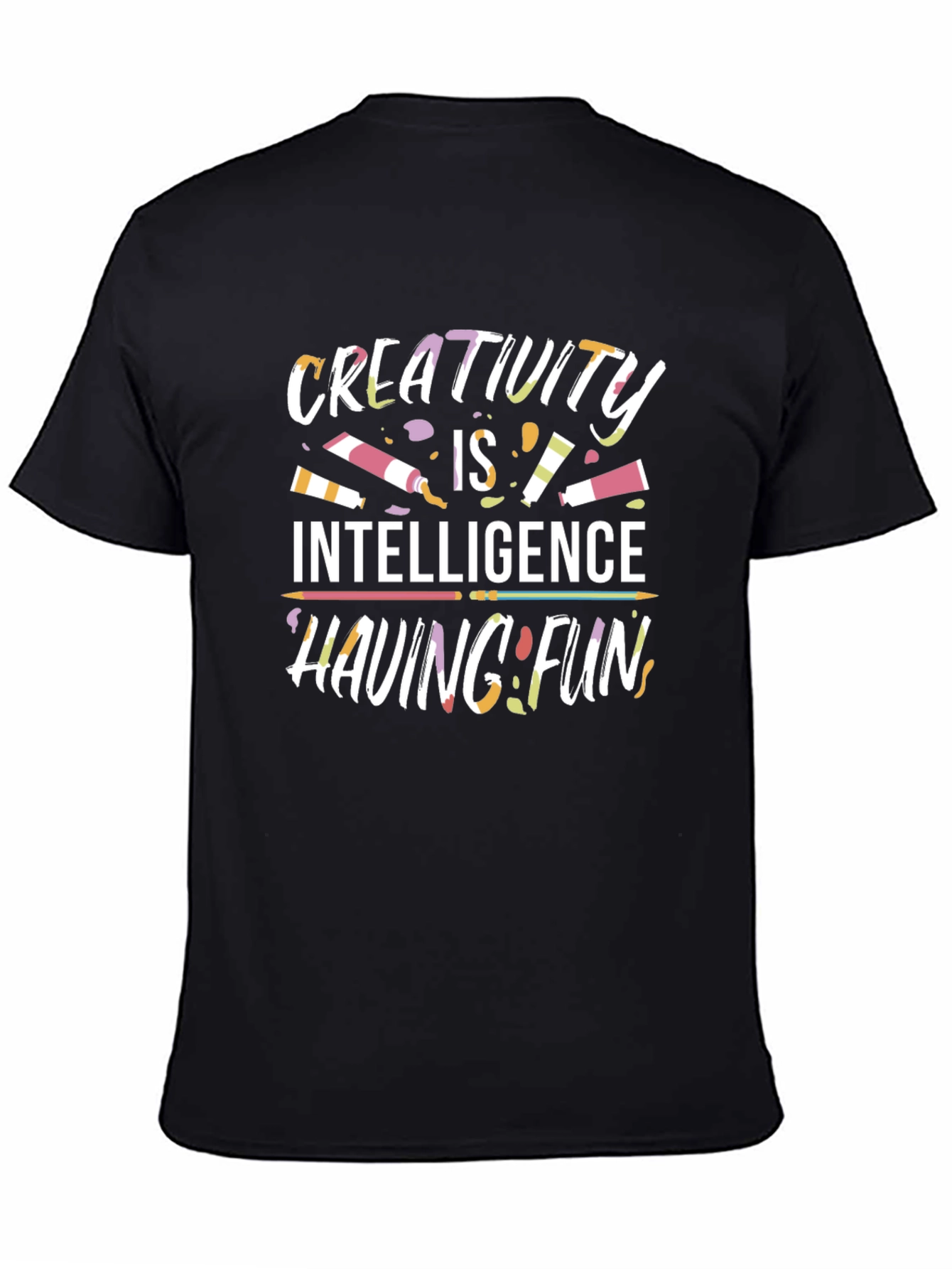 Creativity Intelligence Having Fun Black Graphic Tee