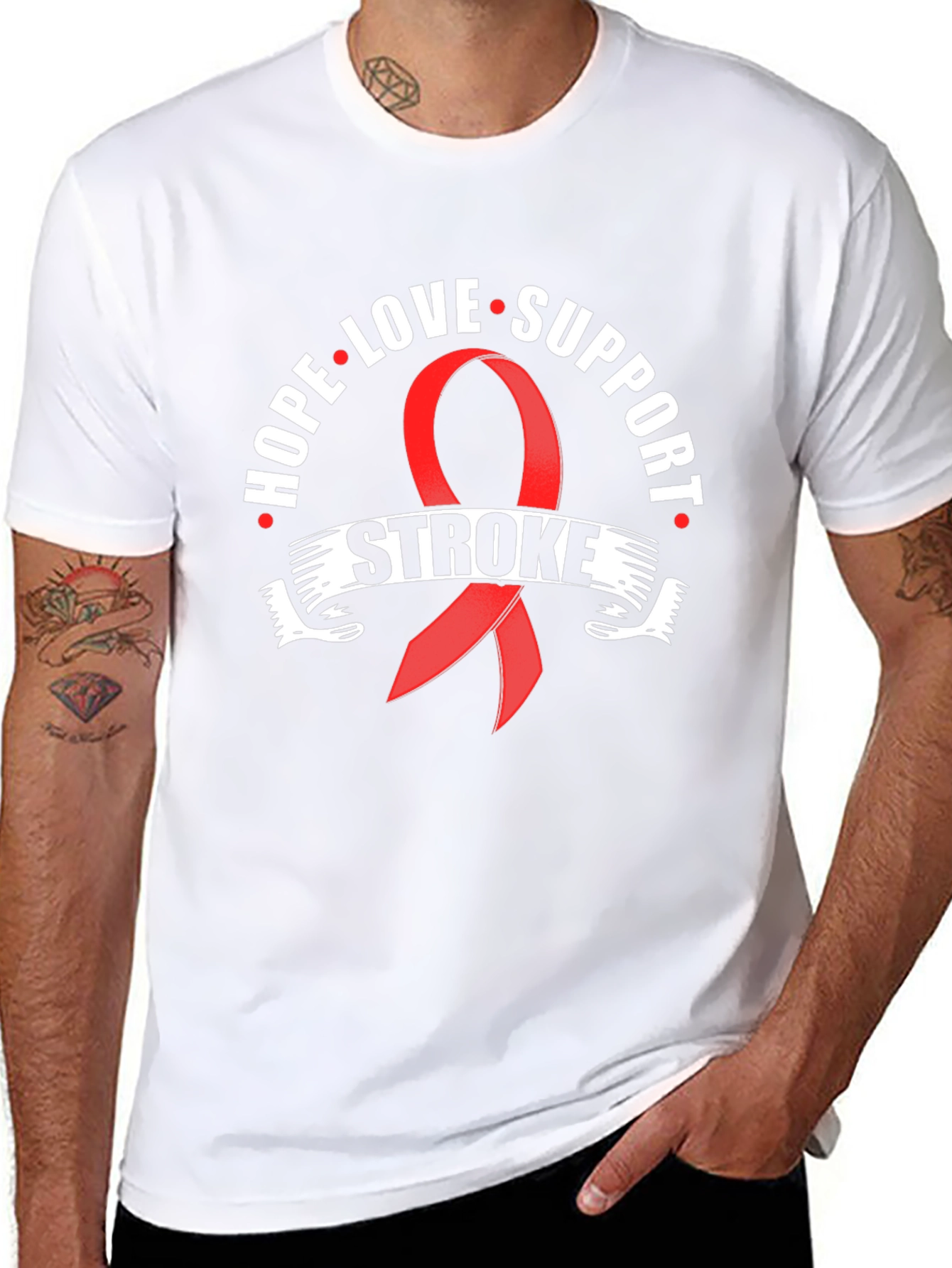 Stroke Awareness T-Shirt: Hope Love Support