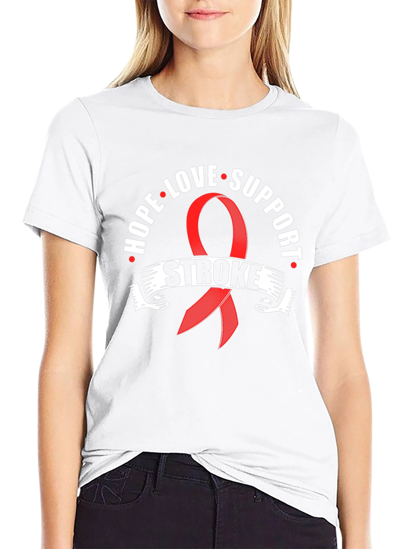 Stroke Awareness T-Shirt: Hope Love Support